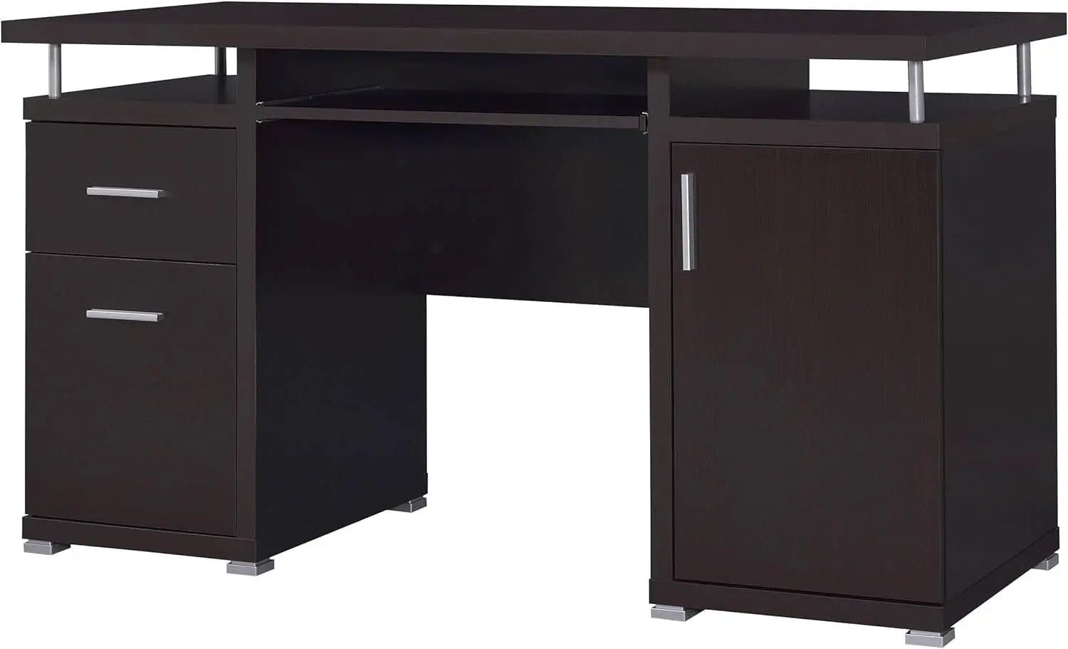 55 Inch Modern Wood Desk With 2 Drawers For Home Office from PriceLows™