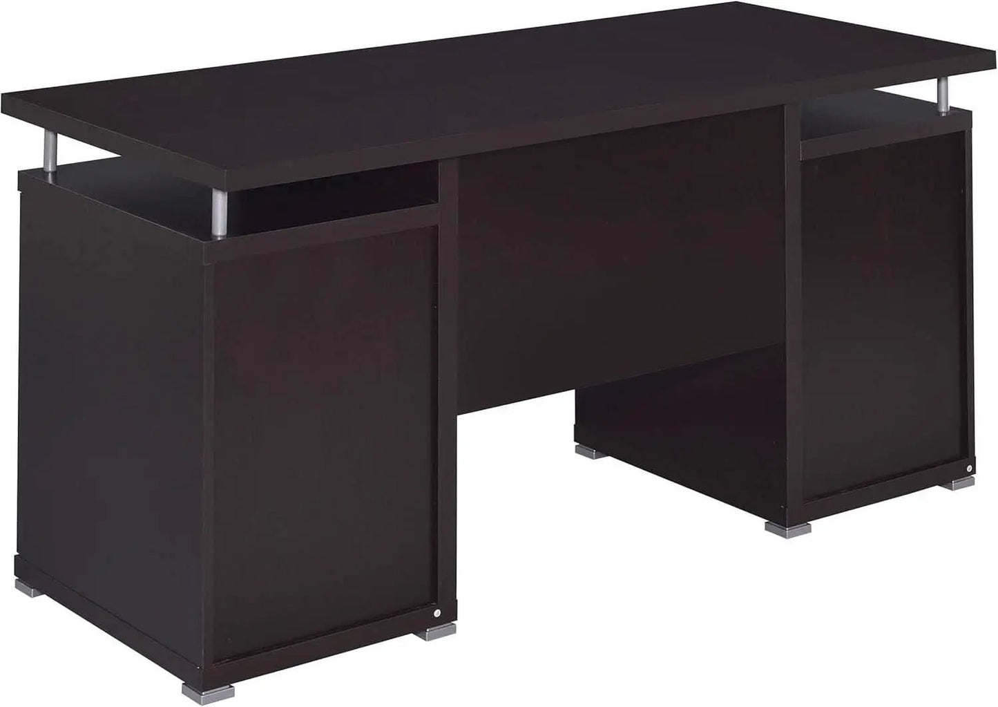 55 Inch Modern Wood Desk With 2 Drawers For Home Office from PriceLows™
