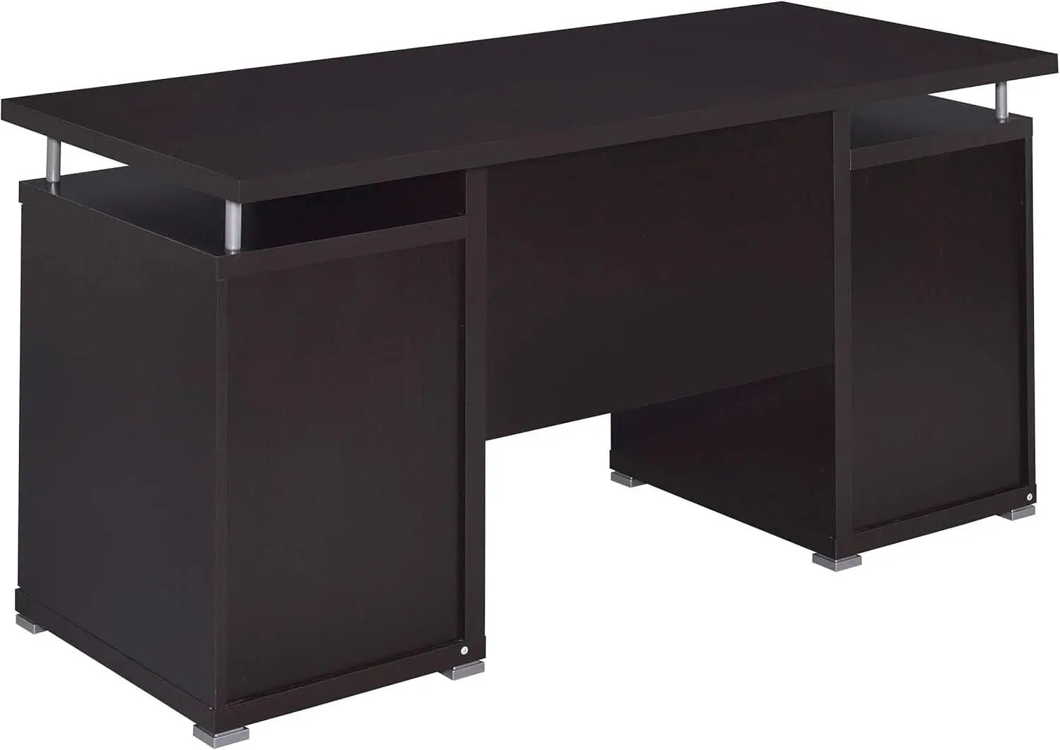55 Inch Modern Wood Desk With 2 Drawers For Home Office from PriceLows™