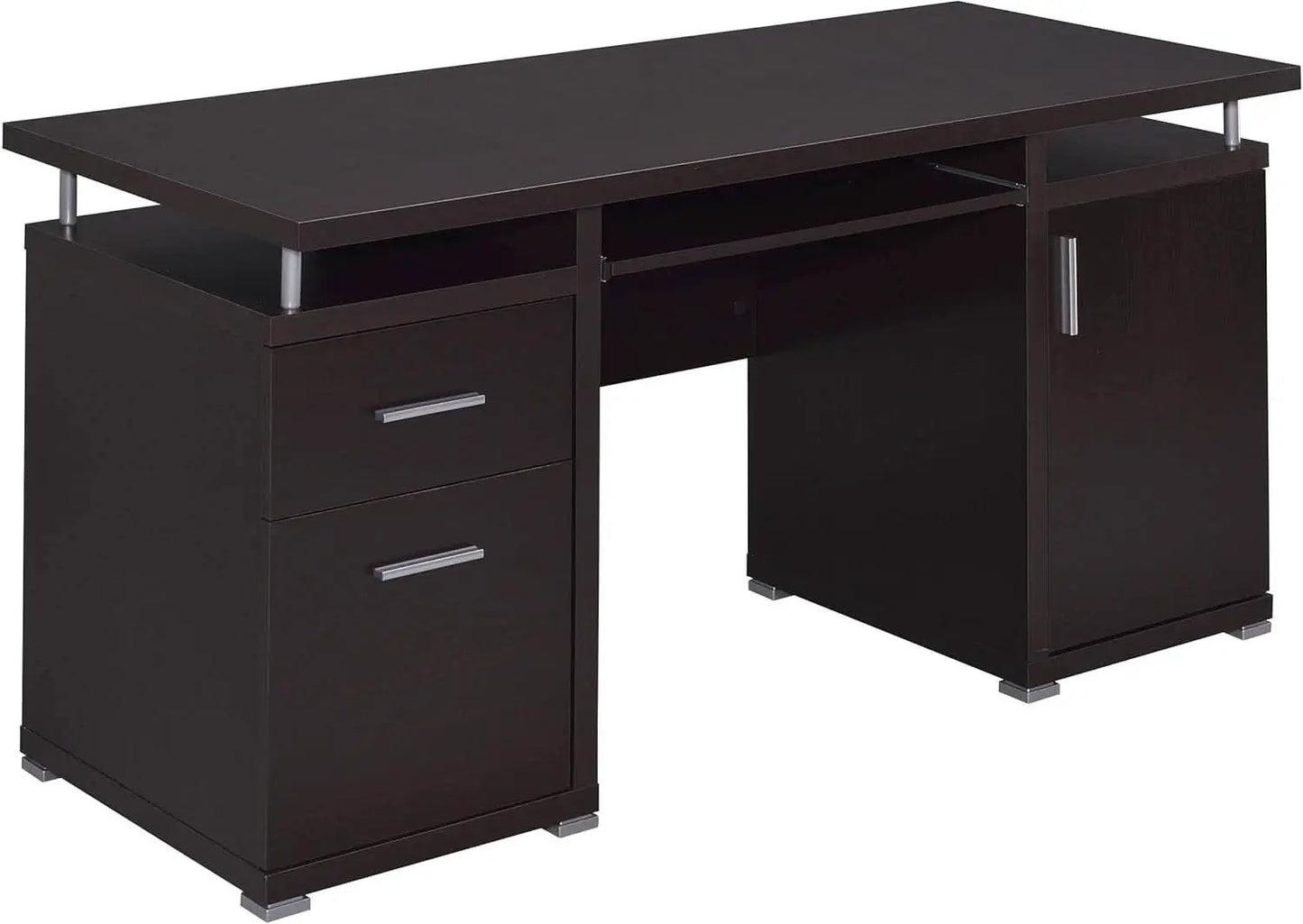 55 Inch Modern Wood Desk With 2 Drawers For Home Office from PriceLows™