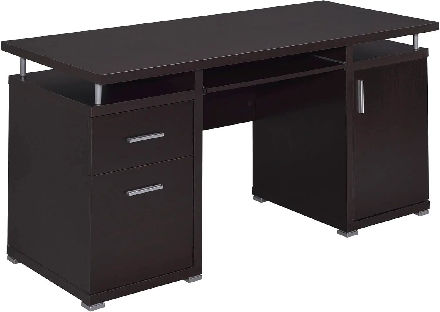 55 Inch Modern Wood Desk With 2 Drawers For Home Office from PriceLows™
