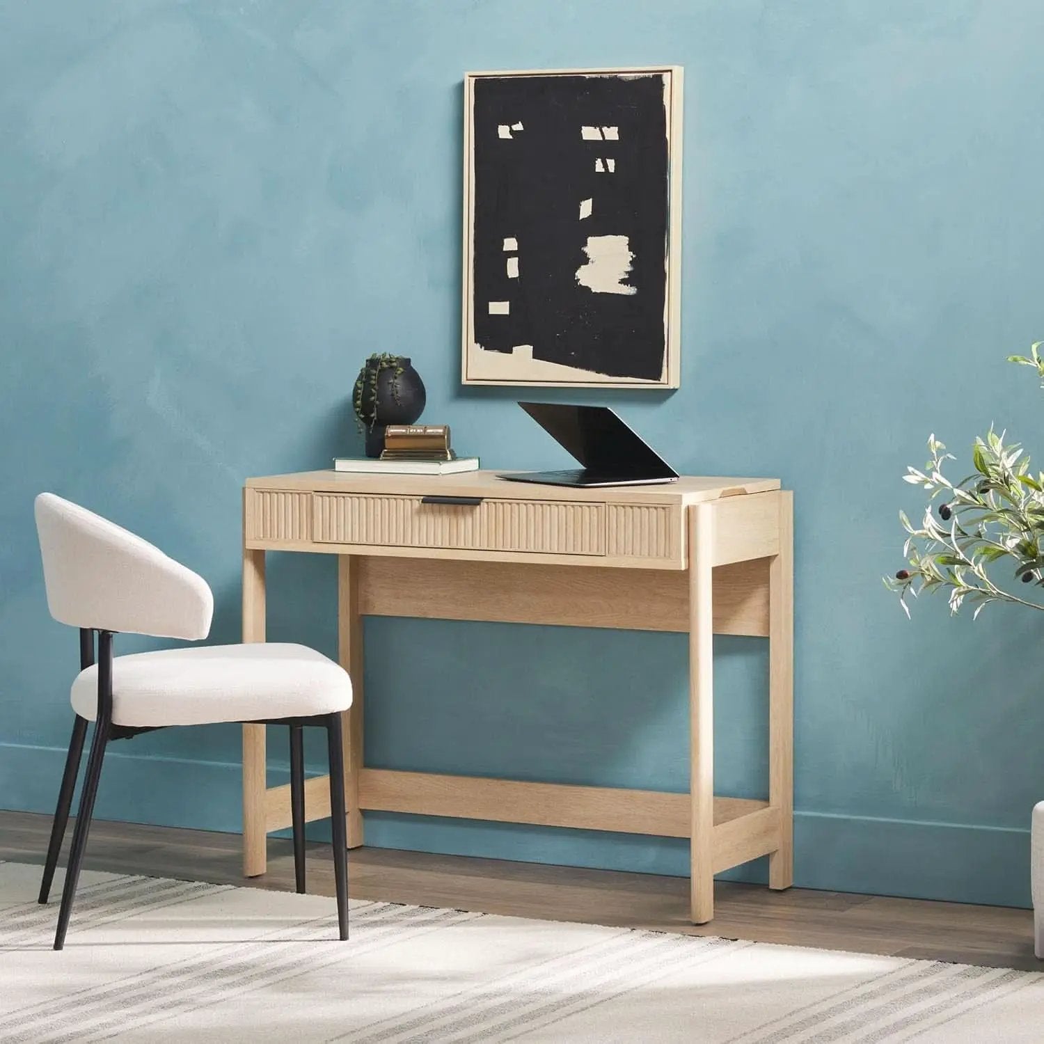 Transitional Lift-Top Desk With Storage And Adjustable Height from PriceLows™