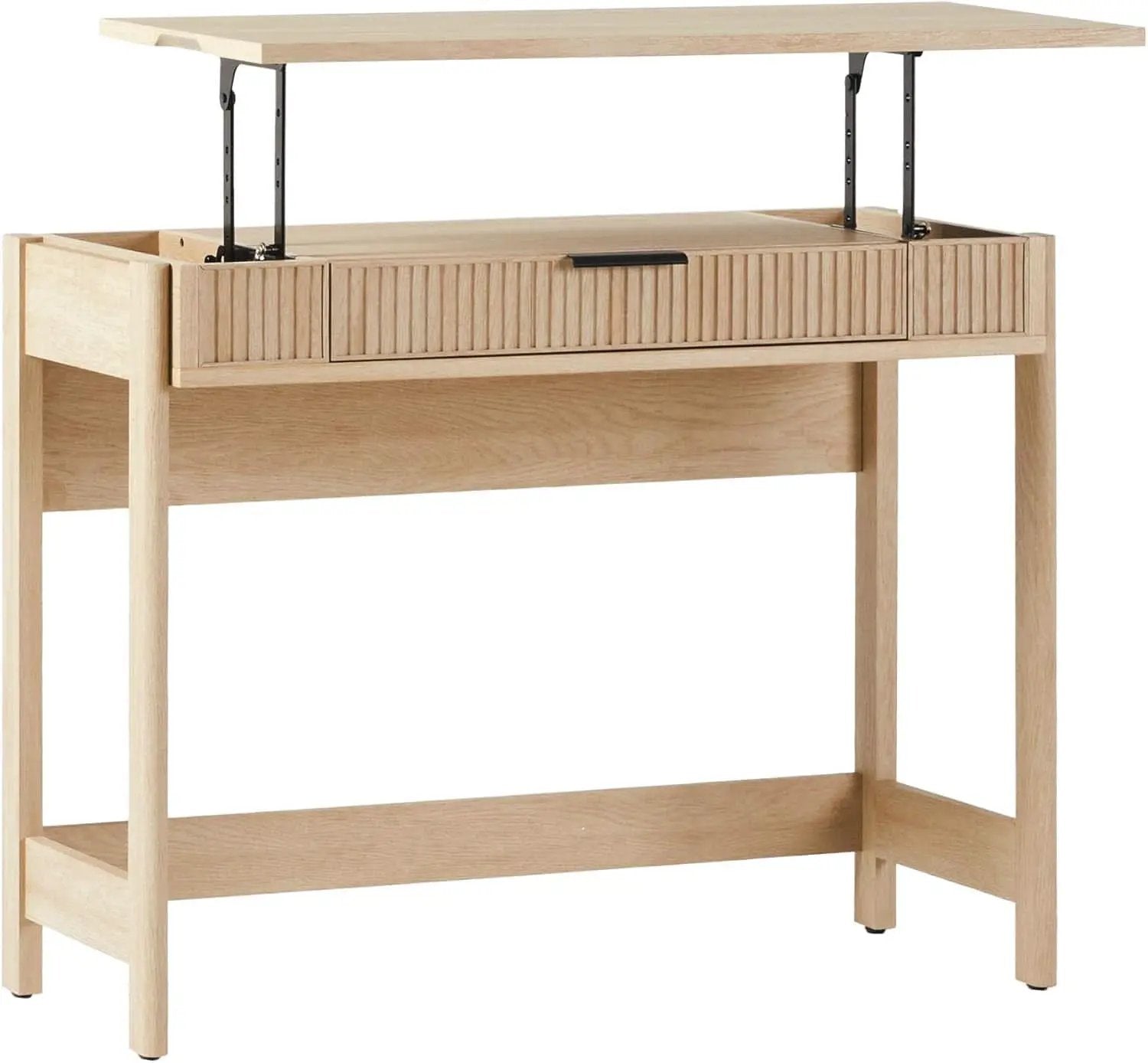 Transitional Lift-Top Desk With Storage And Adjustable Height from PriceLows™