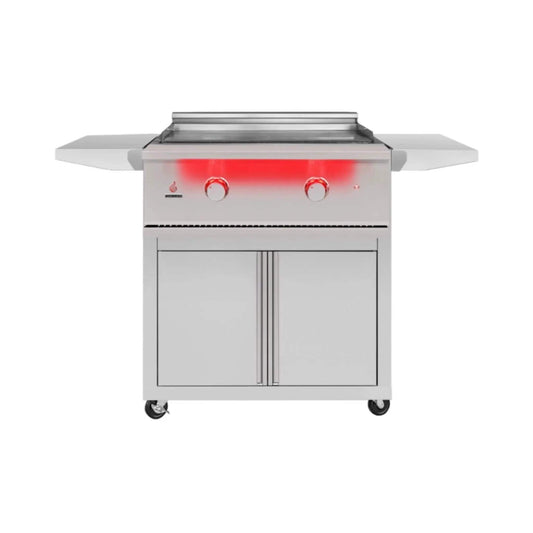 TrueFlame 30-Inch Freestanding Gas Griddle Grill With Cart | 30 Inch | Stainless Steel | Outdoor Grill
