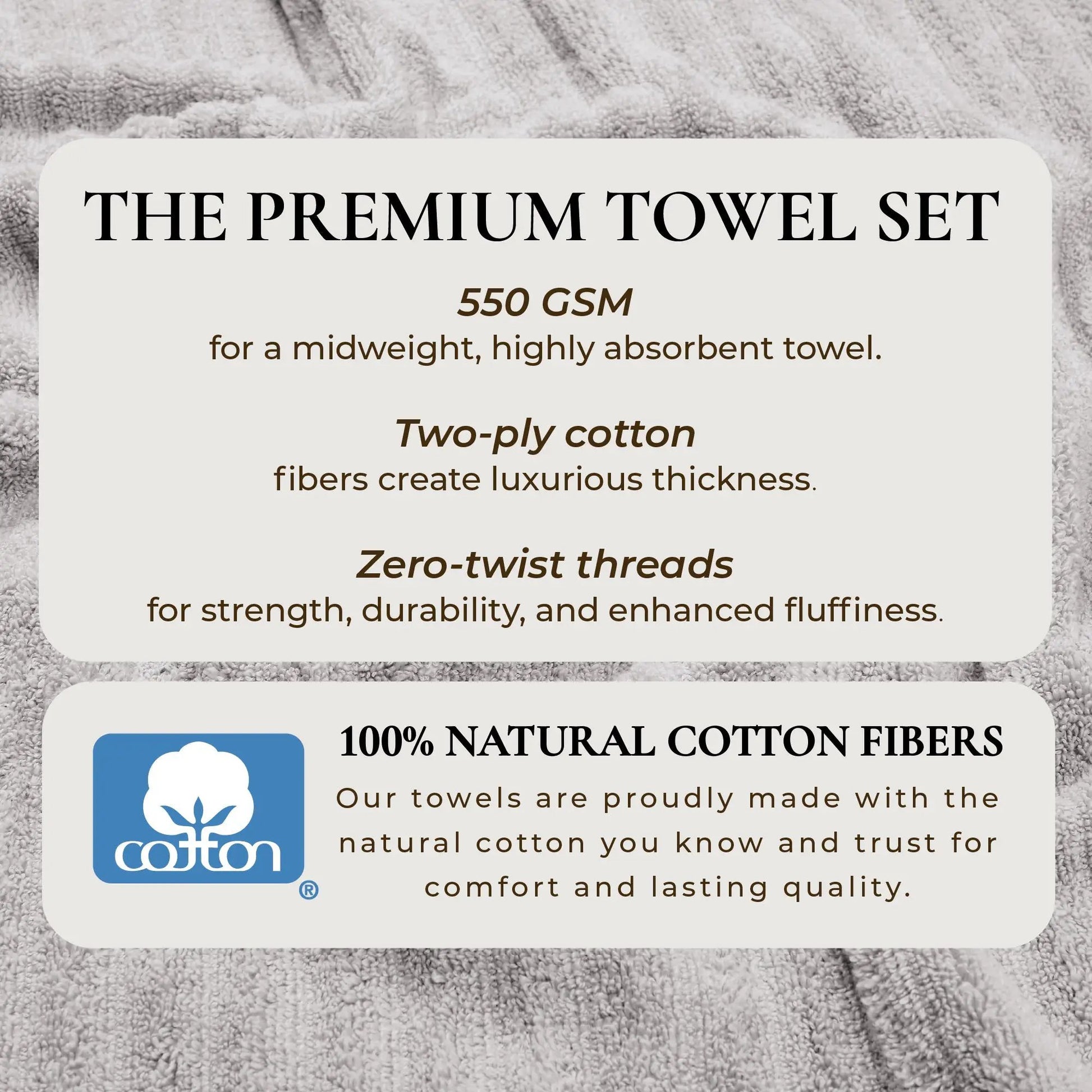 Luxury Combed Cotton Bath Towel Set - Karina Collection from PriceLows™