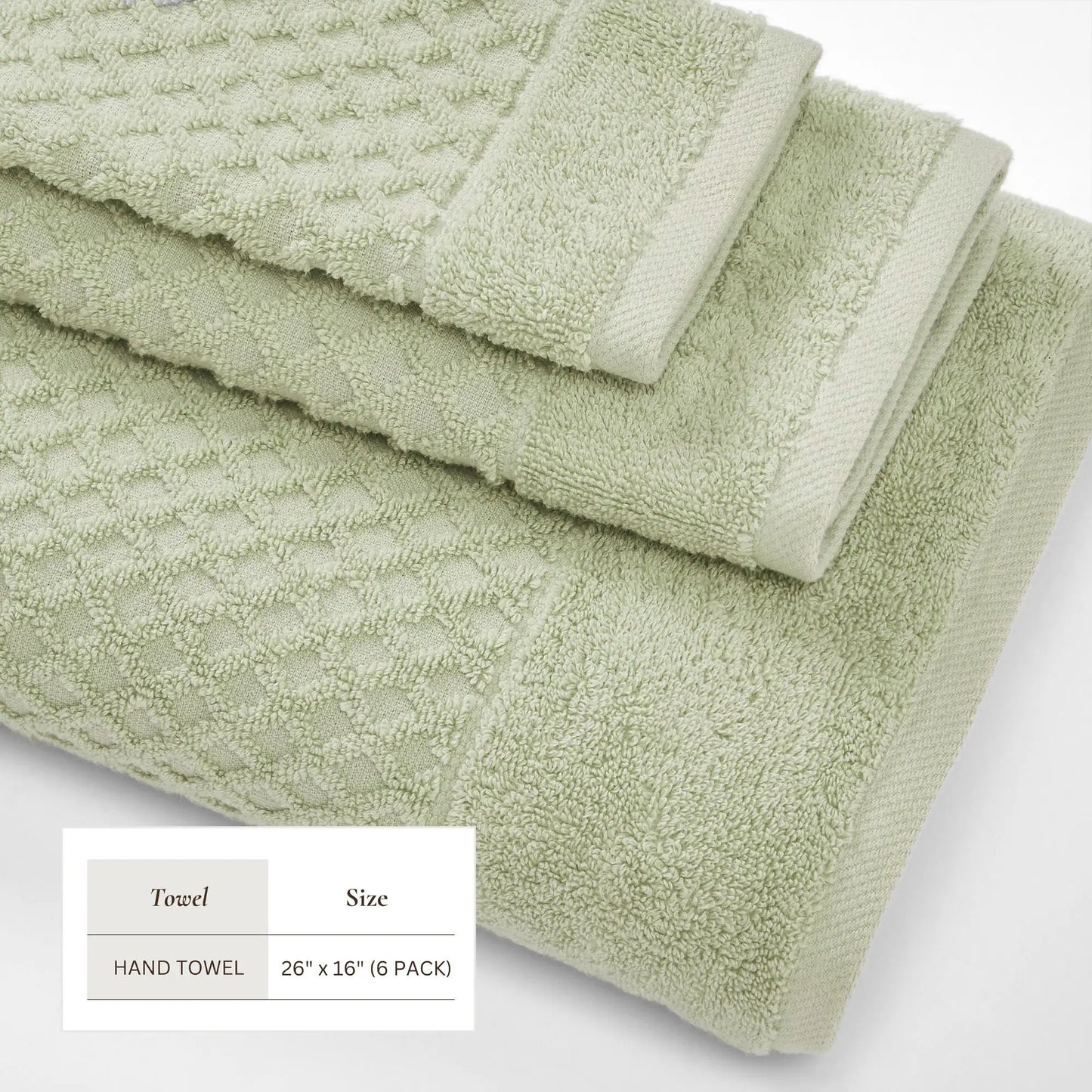 Cotton Diamond Waffle Weave Bath Towel Set - Grayson Collection from PriceLows™
