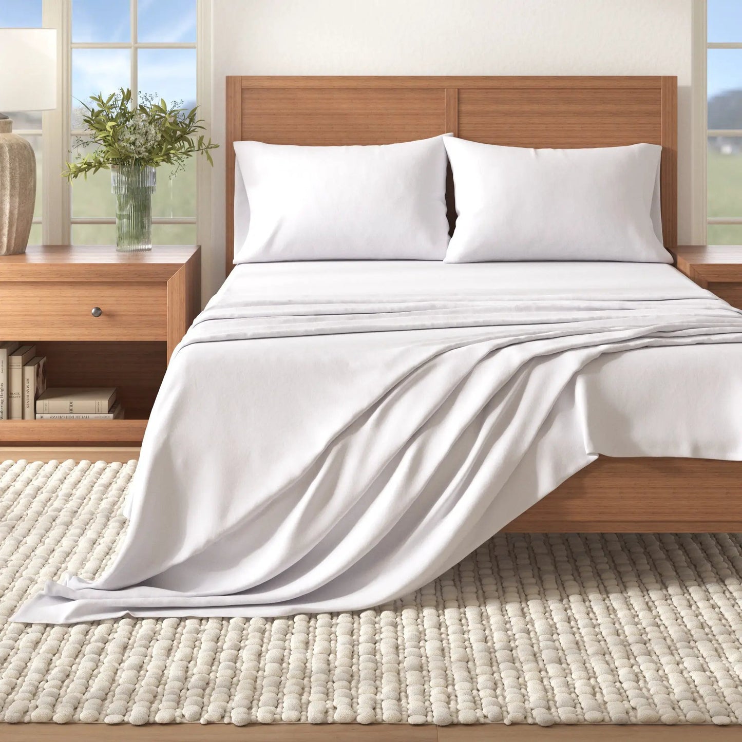 Cotton Solid Flannel Sheet - Nordic Collection from PriceLows™
