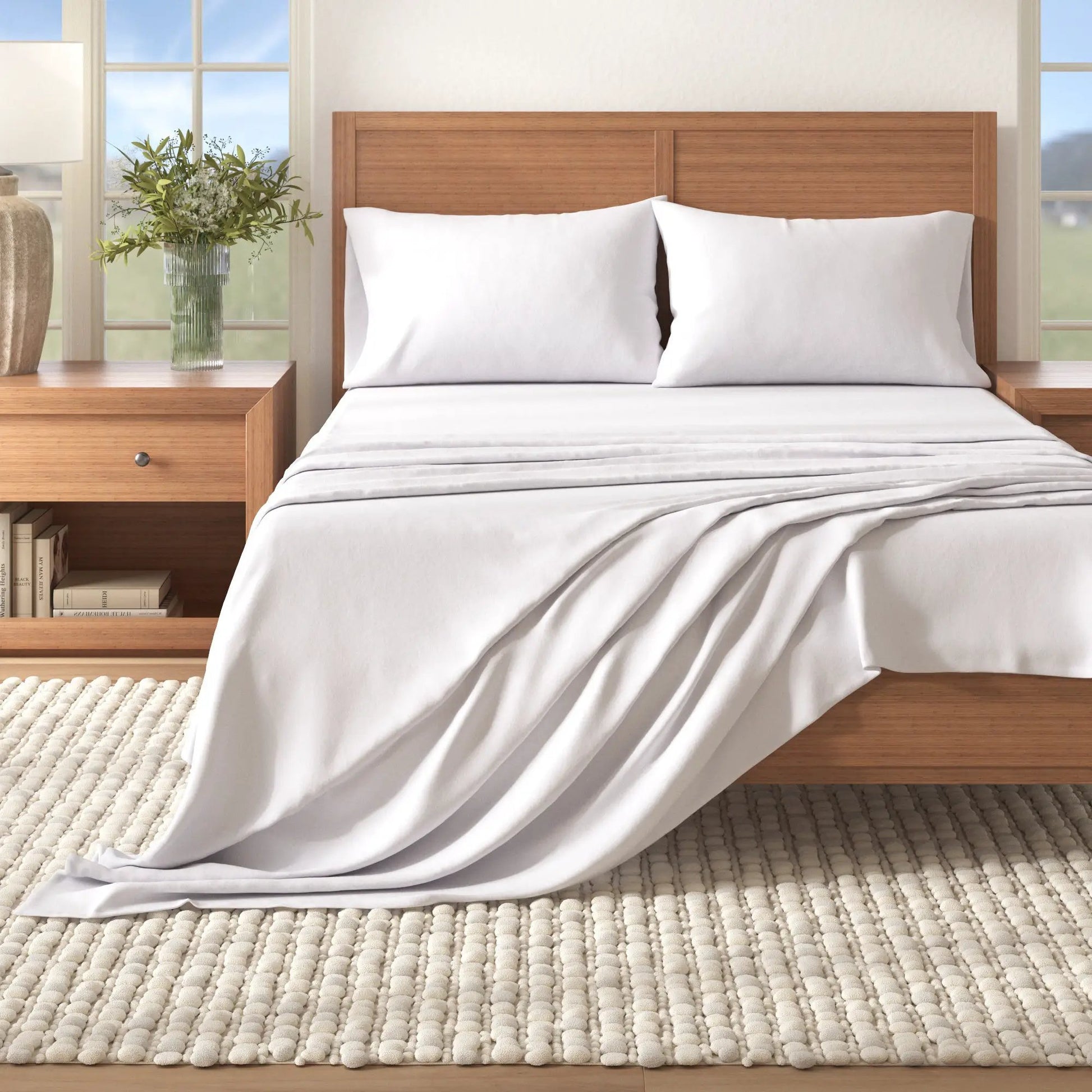 Cotton Solid Flannel Sheet - Nordic Collection from PriceLows™