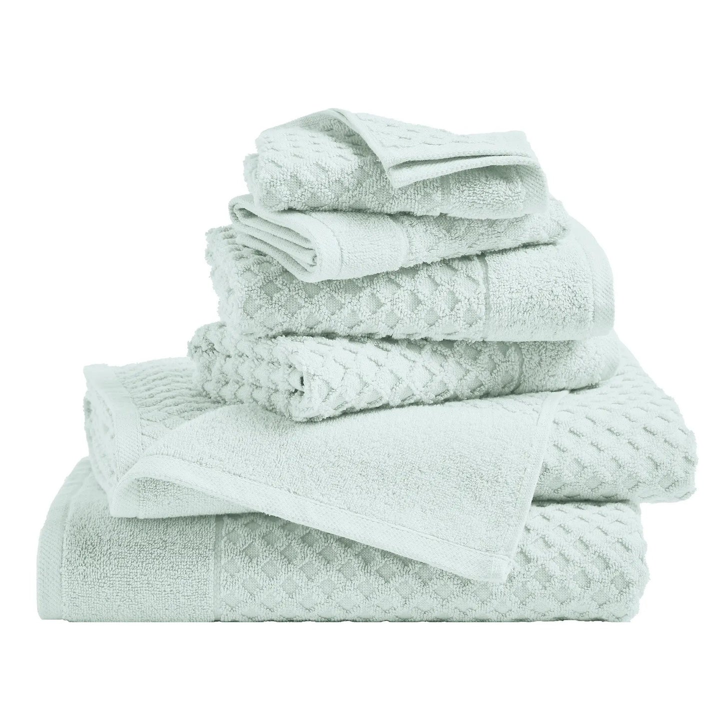 Cotton Diamond Waffle Weave Bath Towel Set - Grayson Collection from PriceLows™