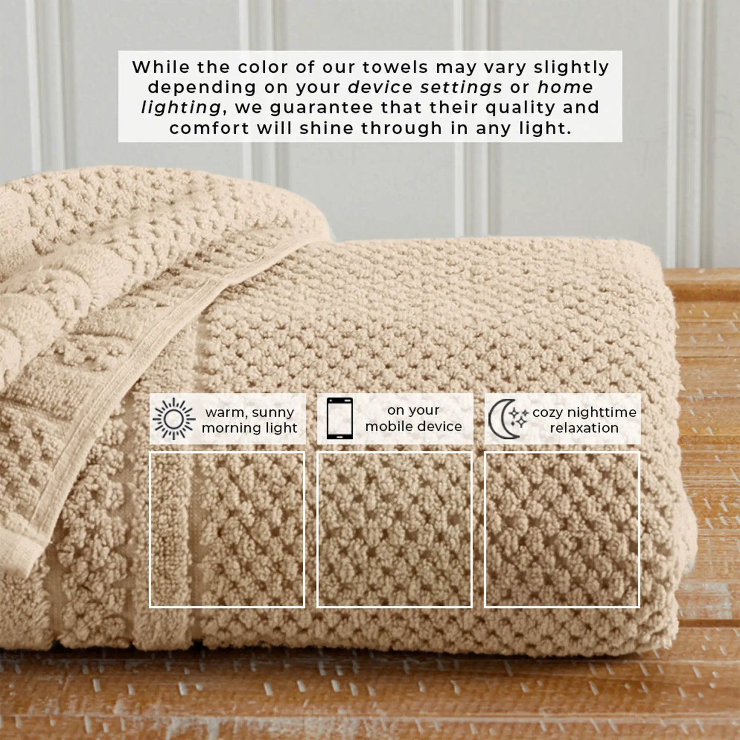 100% Cotton Checkered Jacquard Bath Towel Set - Giuliana Collection from PriceLows™