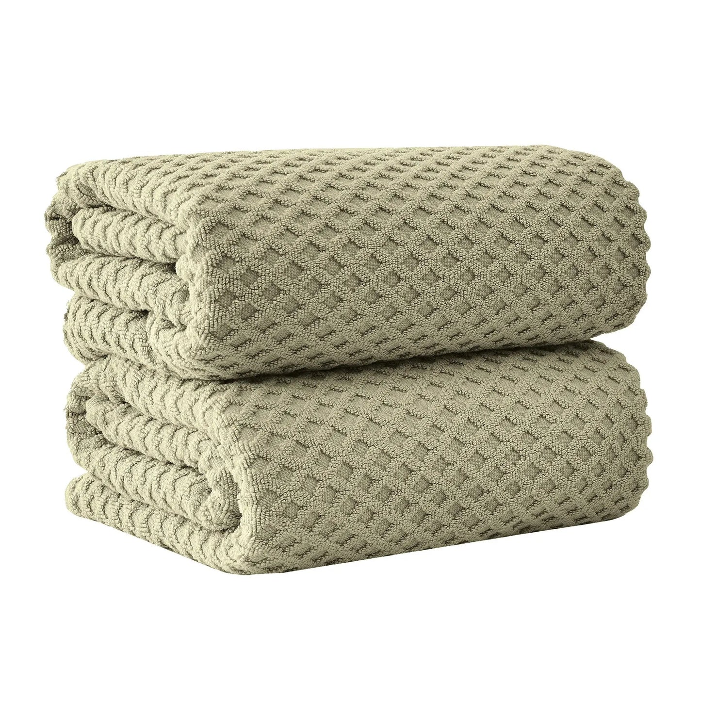 Cotton Diamond Waffle Weave Bath Towel Set - Grayson Collection from PriceLows™