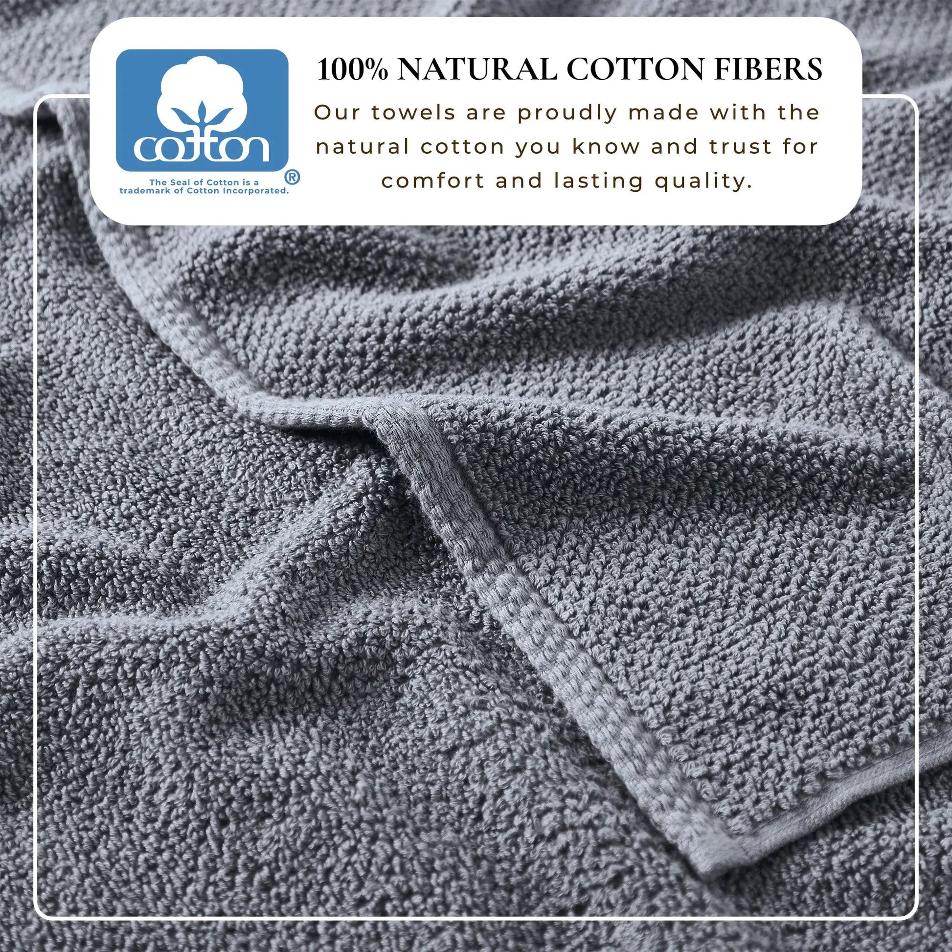 Cotton Textured Bath Towel Set - Acacia Collection from PriceLows™