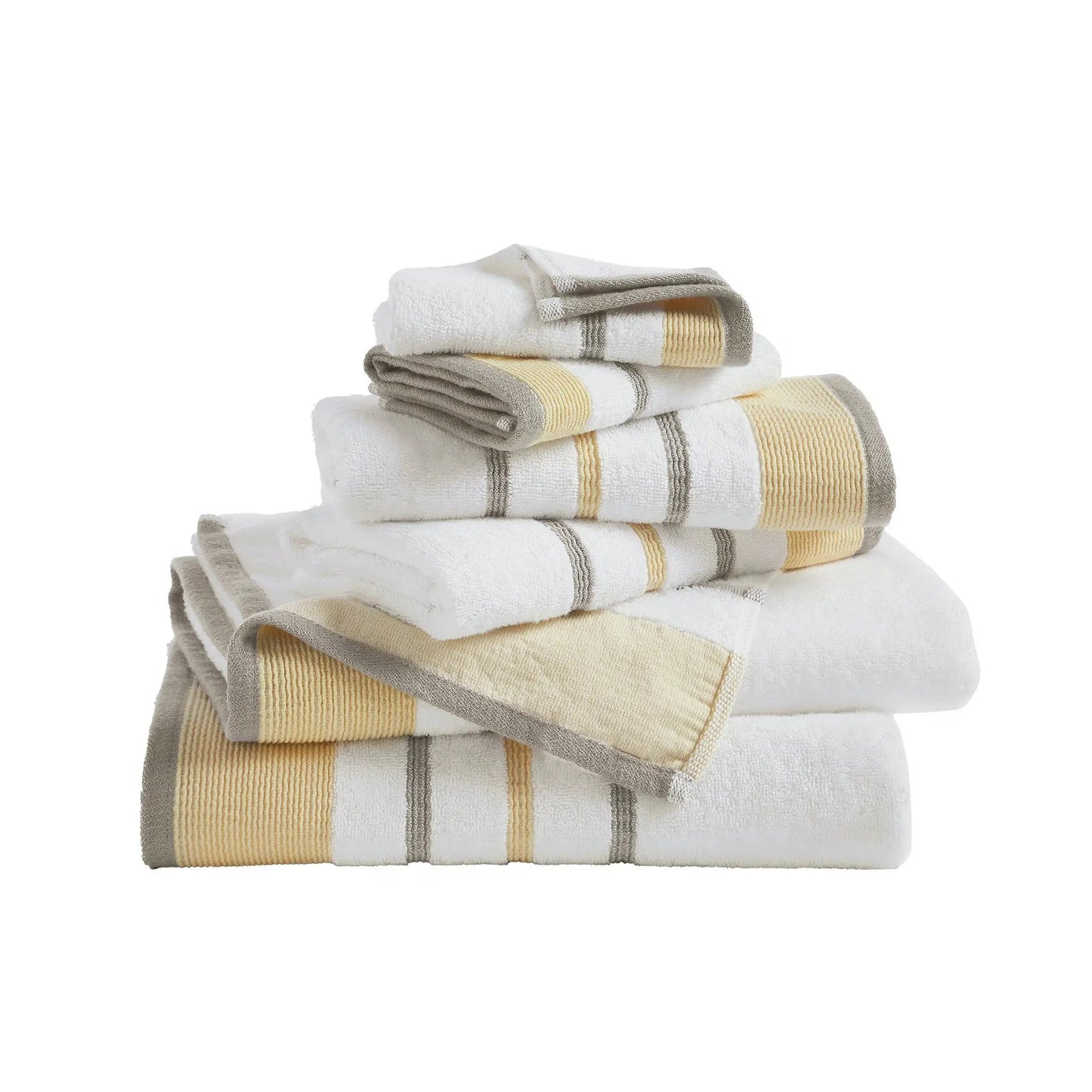 Decorative Cotton Stripe Bath Towel Set - Noelle Collection from PriceLows™