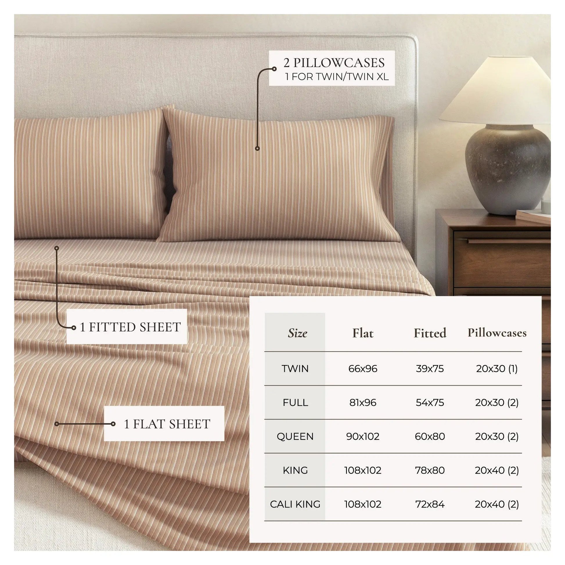 Turkish Cotton Flannel Sheet Set - Plaid & Stripe Collection from PriceLows™