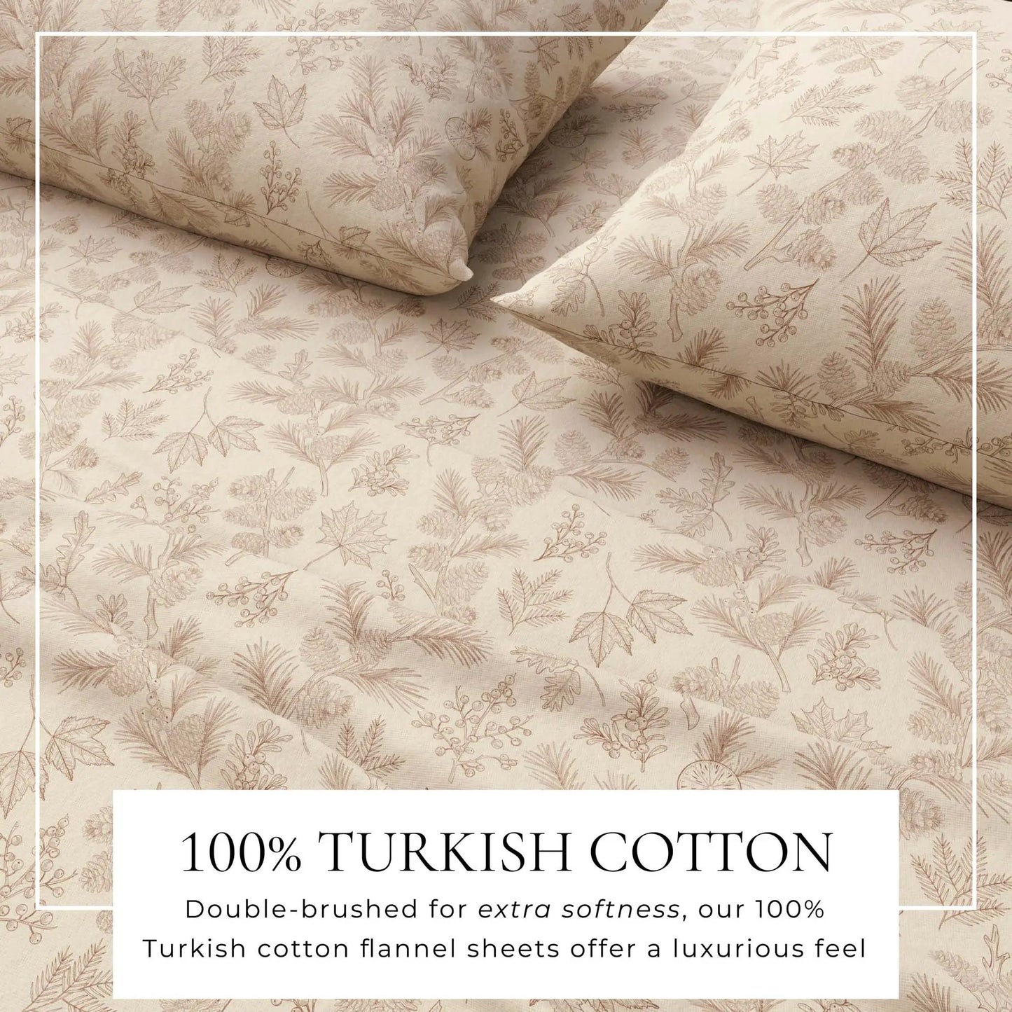 Turkish Cotton Flannel Sheet Set - Elevated Lodge Collection from PriceLows™
