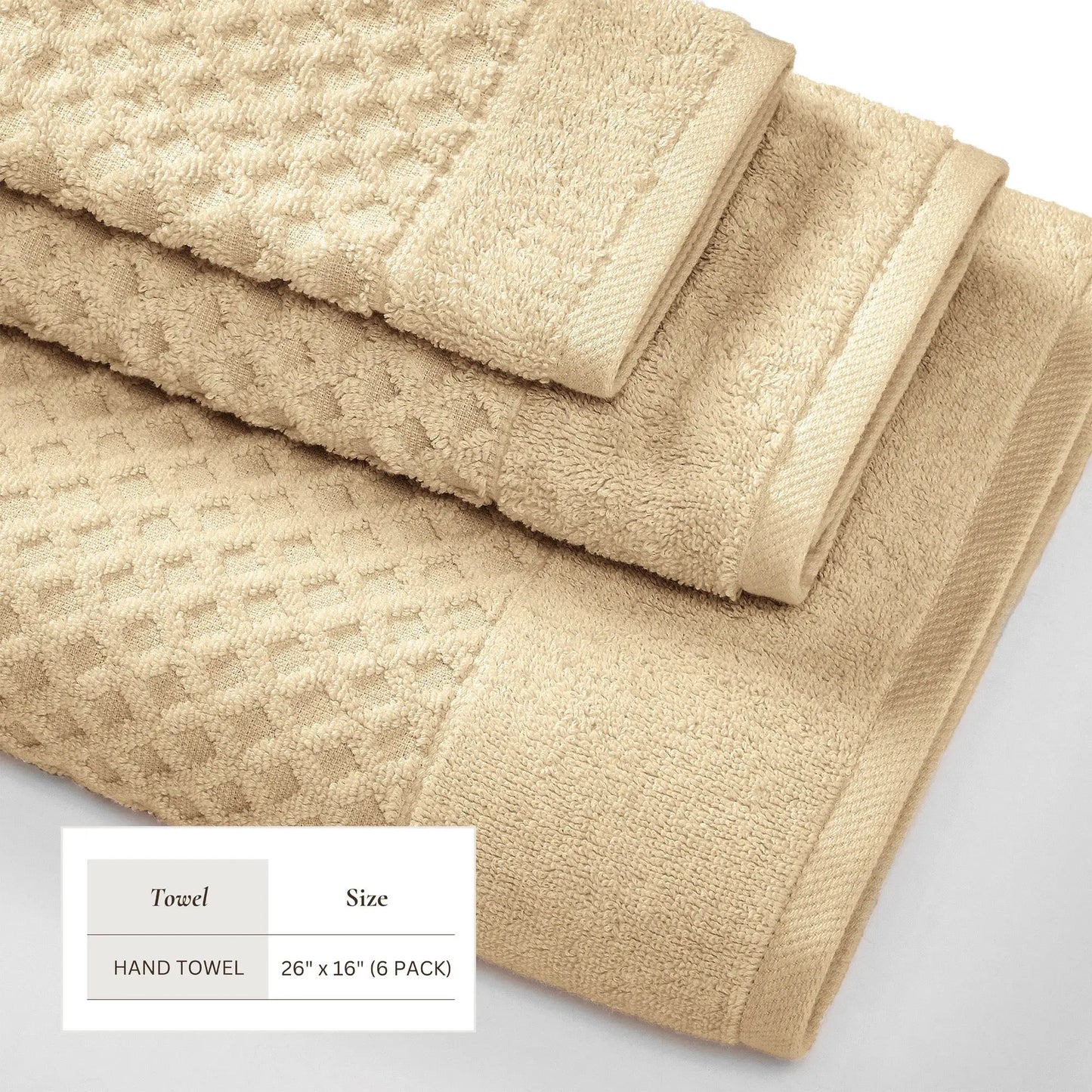 Cotton Diamond Waffle Weave Bath Towel Set - Grayson Collection from PriceLows™