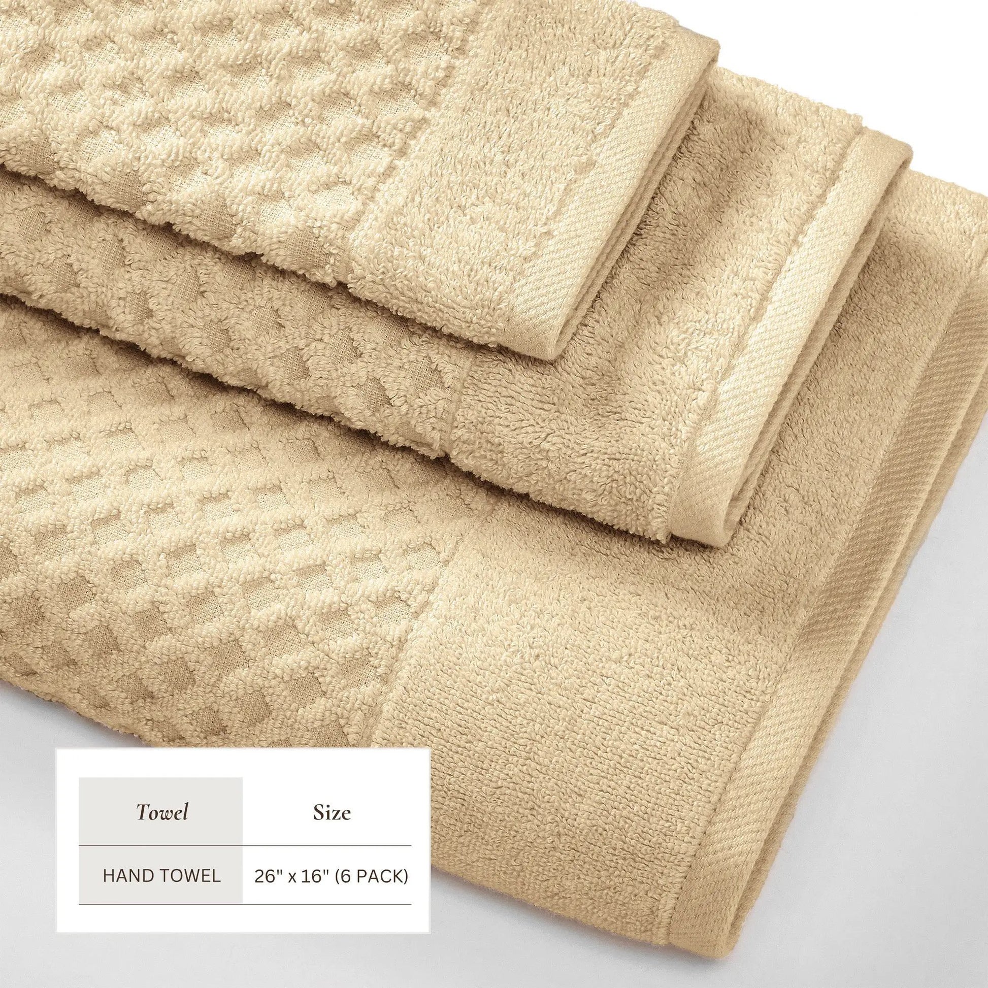 Cotton Diamond Waffle Weave Bath Towel Set - Grayson Collection from PriceLows™