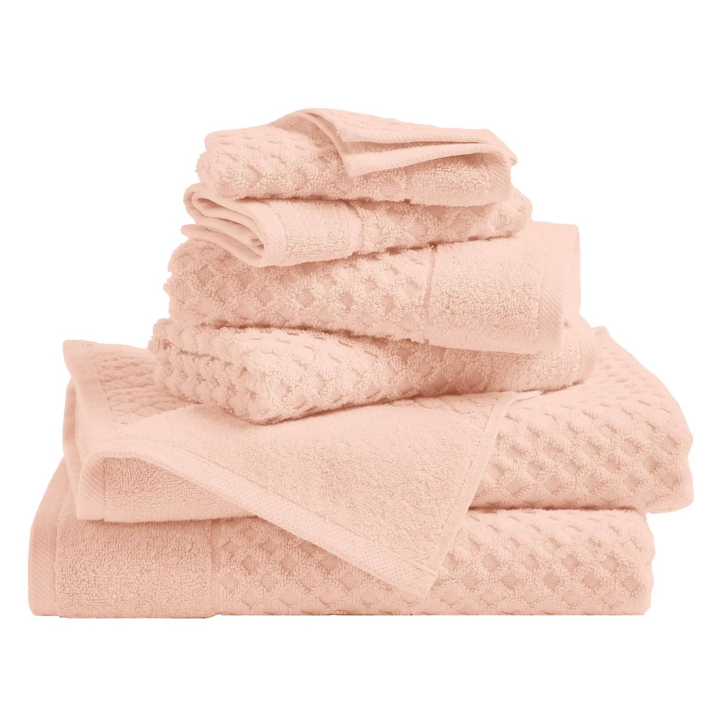 Cotton Diamond Waffle Weave Bath Towel Set - Grayson Collection from PriceLows™