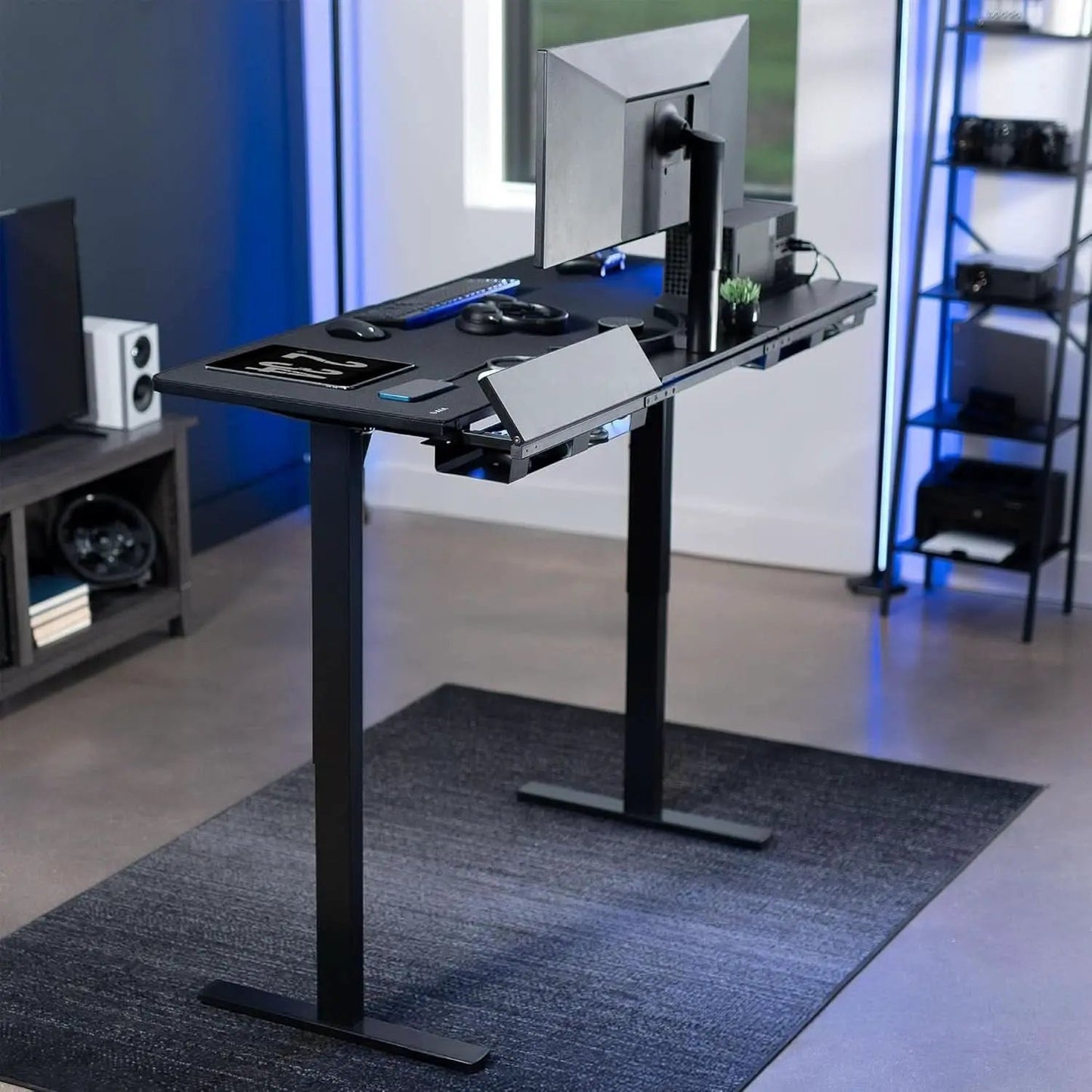 Universal 60 X 30 Inch Black Desk Top With Cable Management from PriceLows™