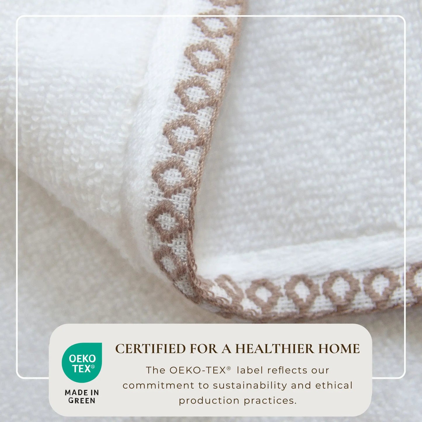 Cotton Border-Stitched 6-Piece Towel Set - Valery Collection from PriceLows™