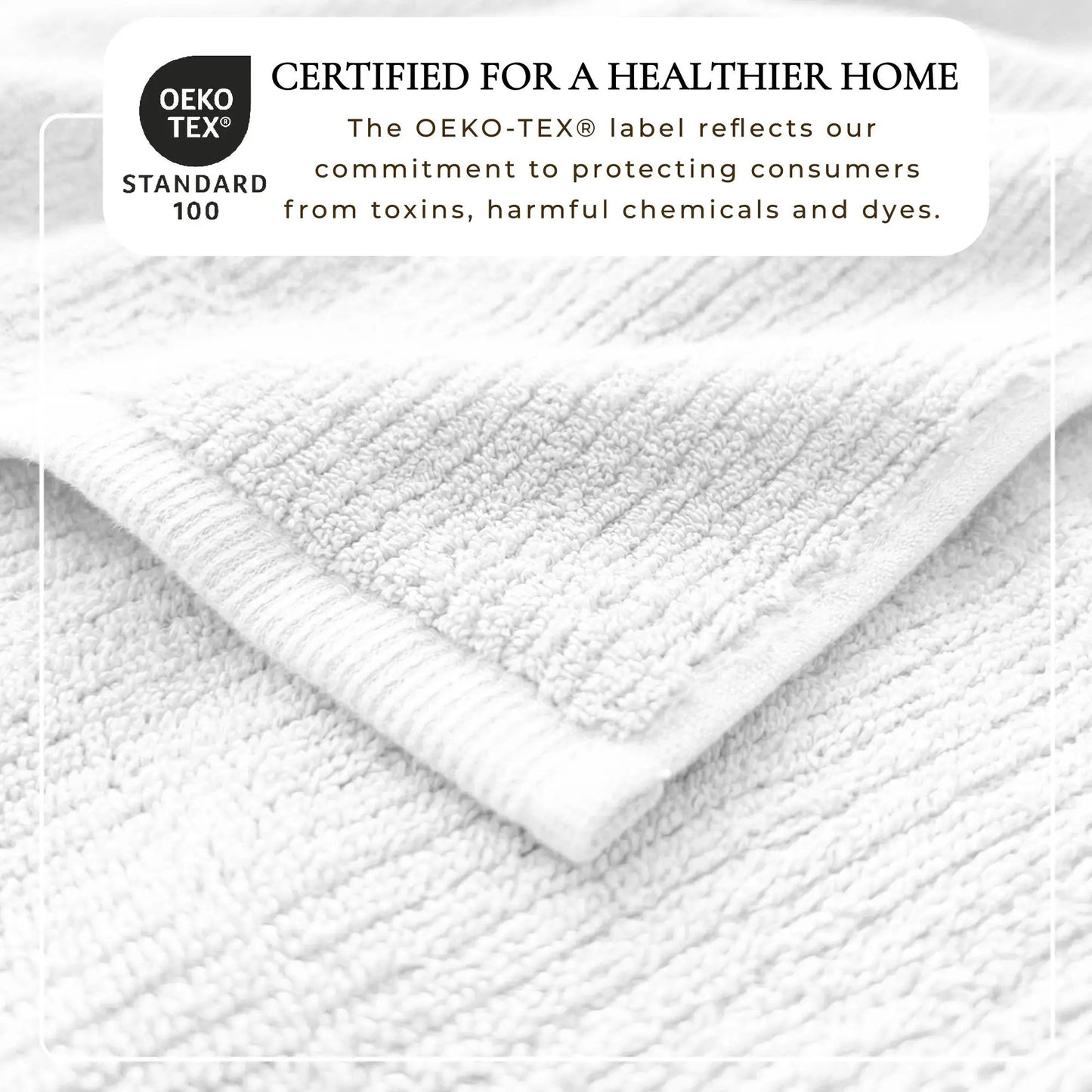 Turkish Cotton Ribbed 6-Piece Bath Towel Set - Georgiana Collection from PriceLows™