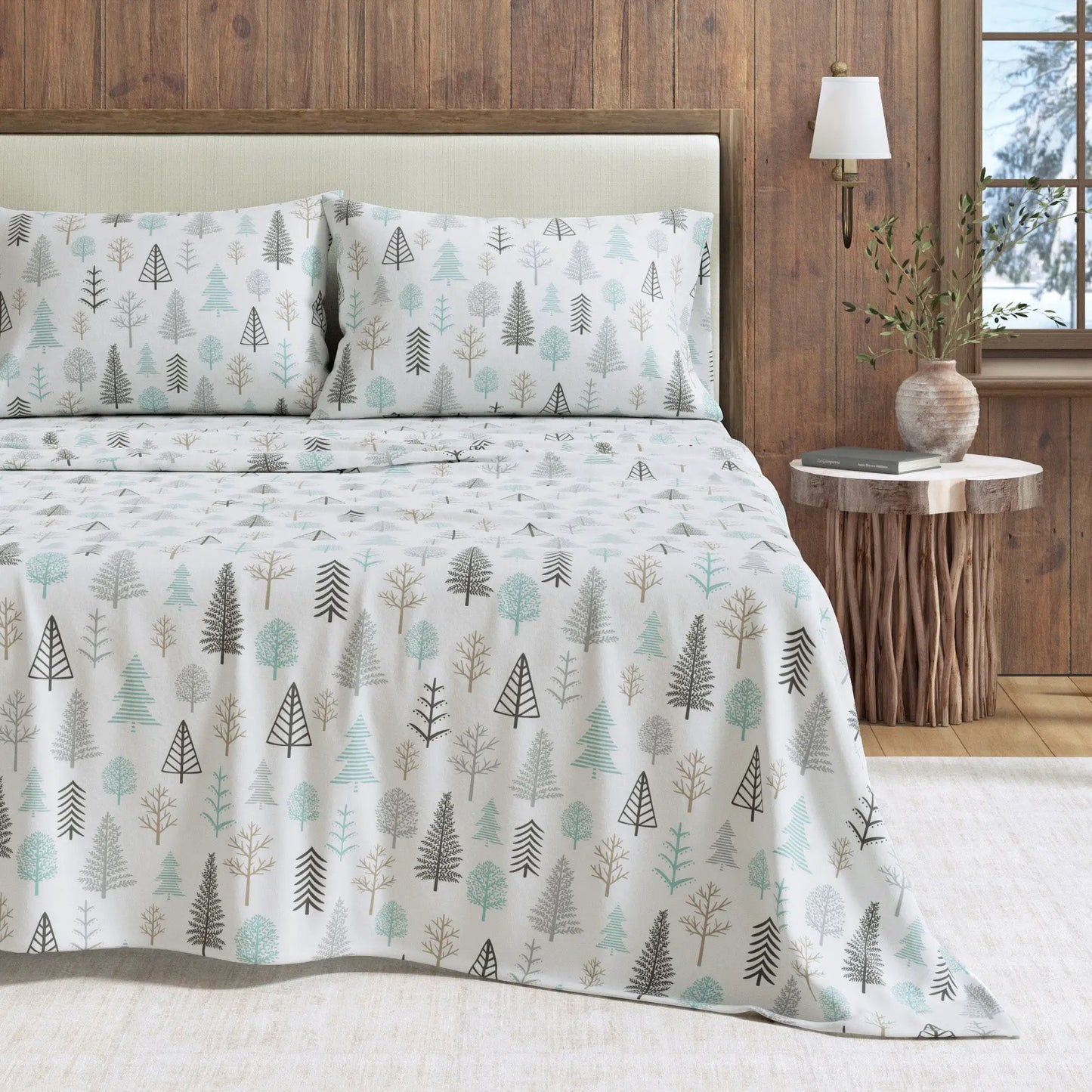 Turkish Cotton Flannel Sheet - Lakeview Collection from PriceLows™