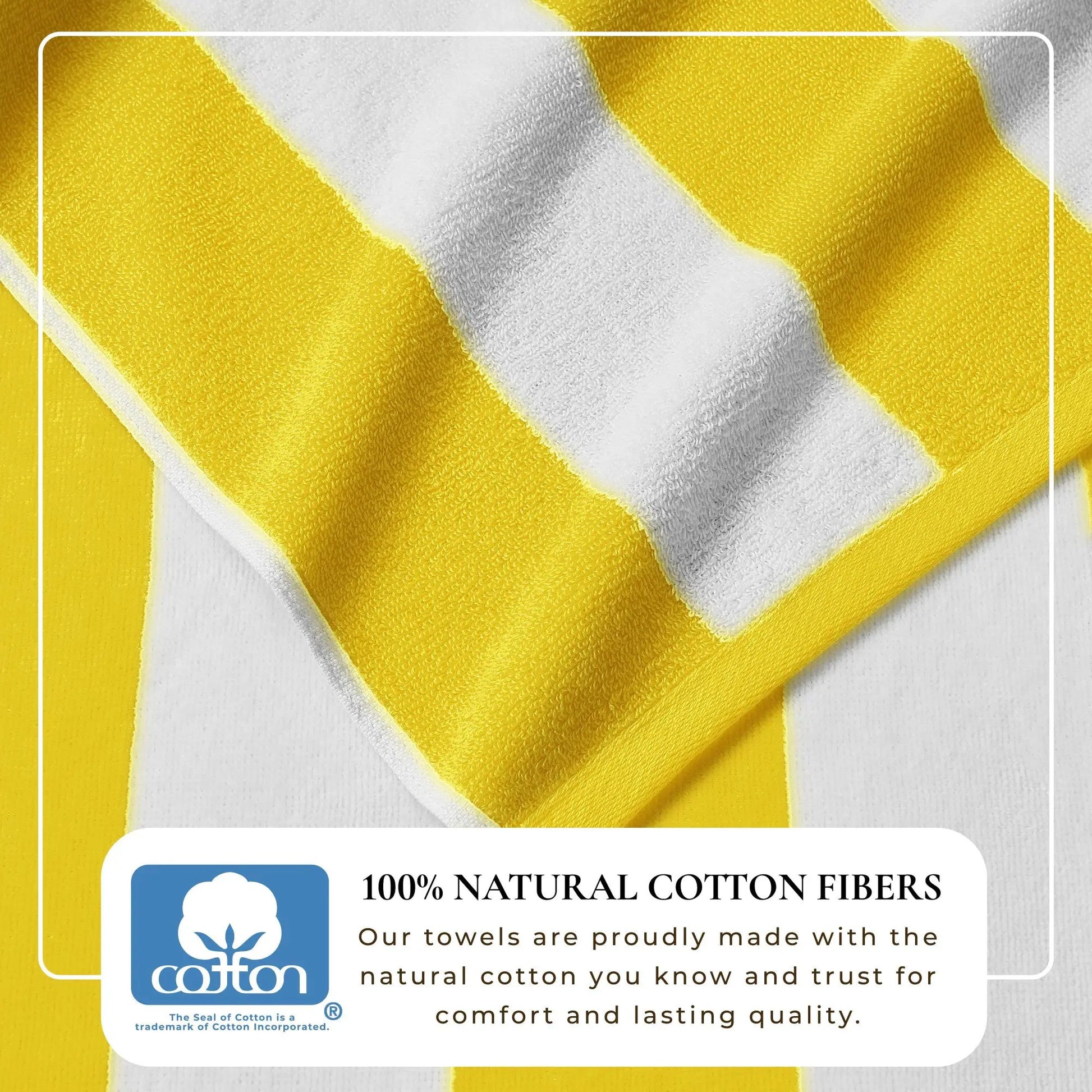 Cotton Velour Cabana Stripe Beach Towel - Novia Collection from PriceLows™