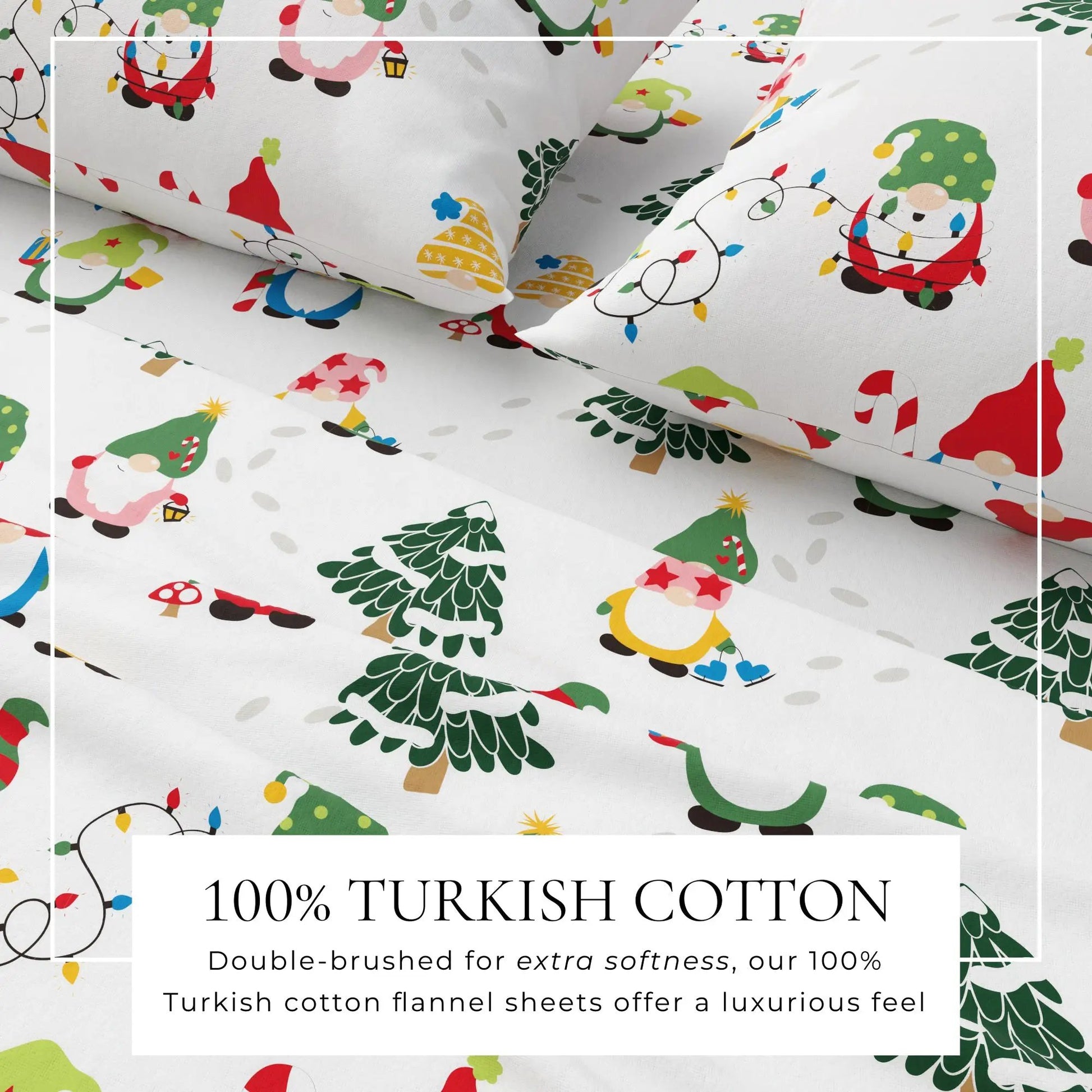 Turkish Cotton Christmas Flannel Sheet Set - Whittaker Collection from PriceLows™