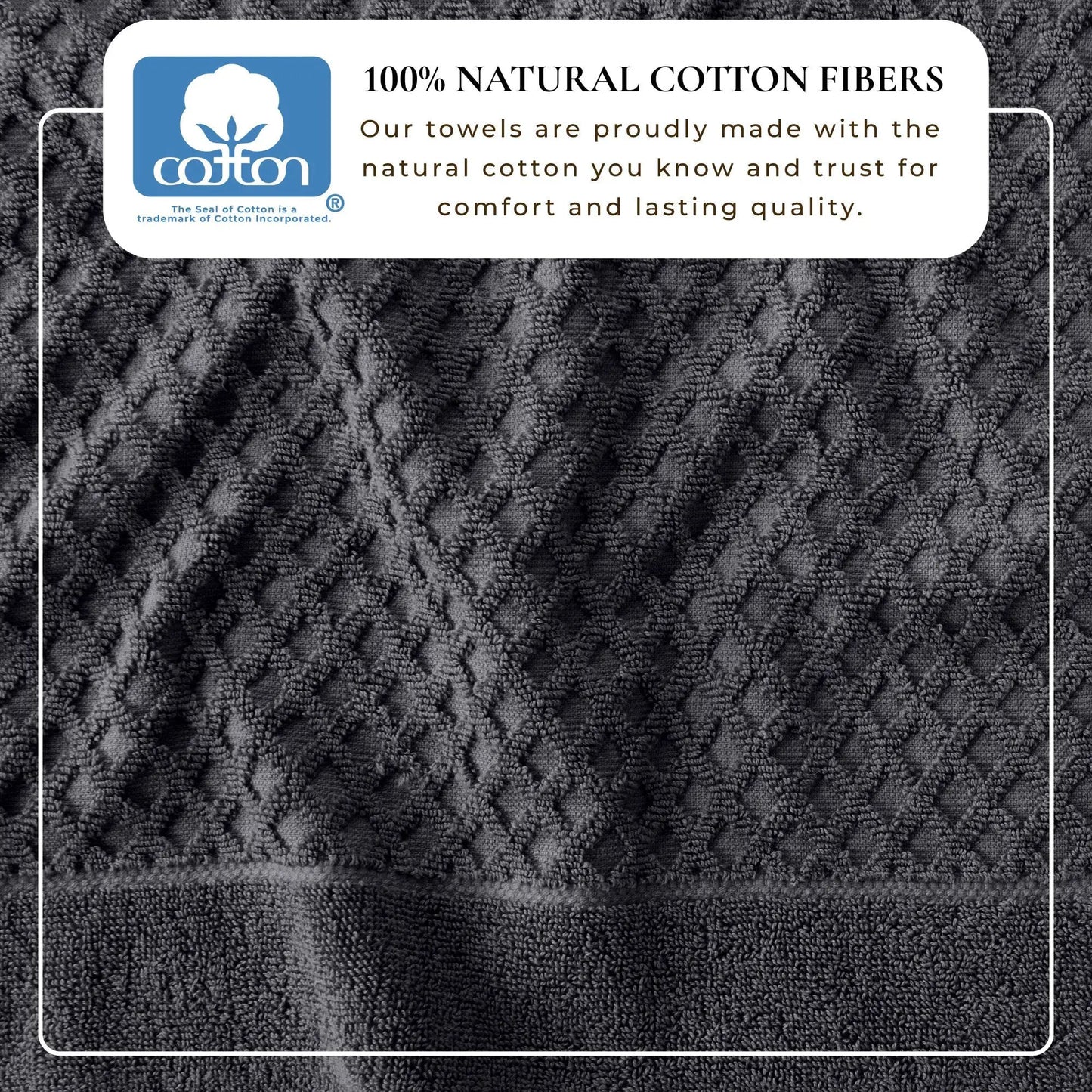 Cotton Diamond Waffle Weave Bath Towel Set - Grayson Collection from PriceLows™