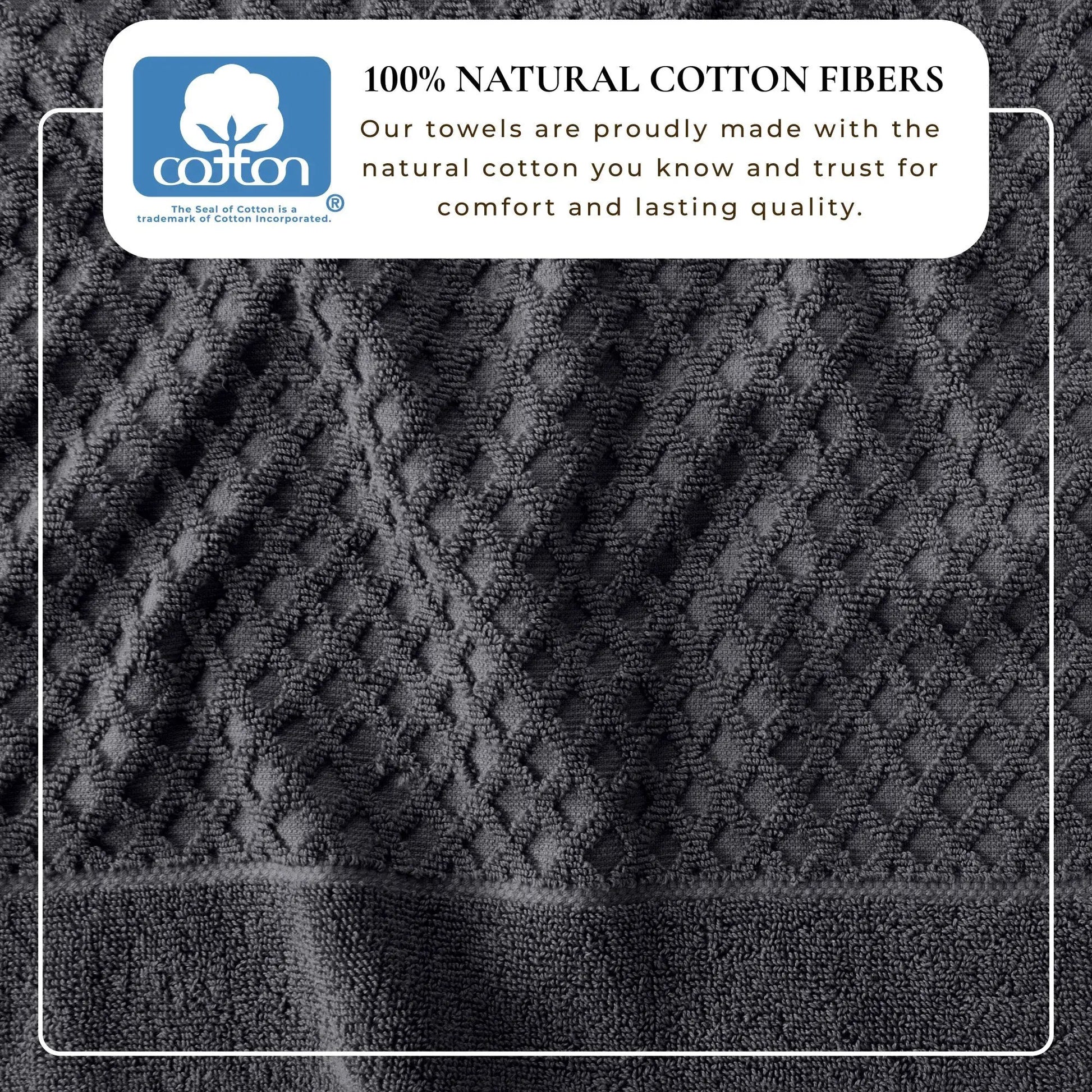 Cotton Diamond Waffle Weave Bath Towel Set - Grayson Collection from PriceLows™