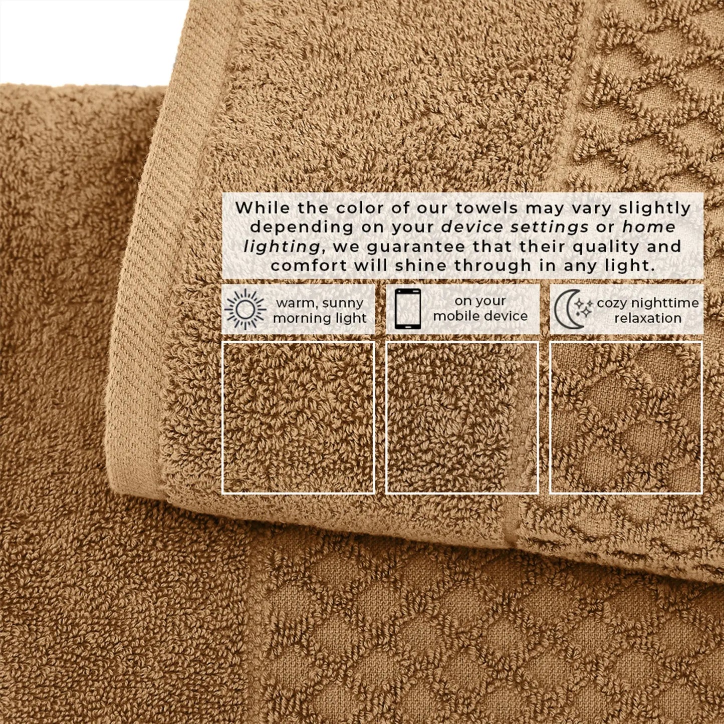 Cotton Diamond Waffle Weave Bath Towel Set - Grayson Collection from PriceLows™
