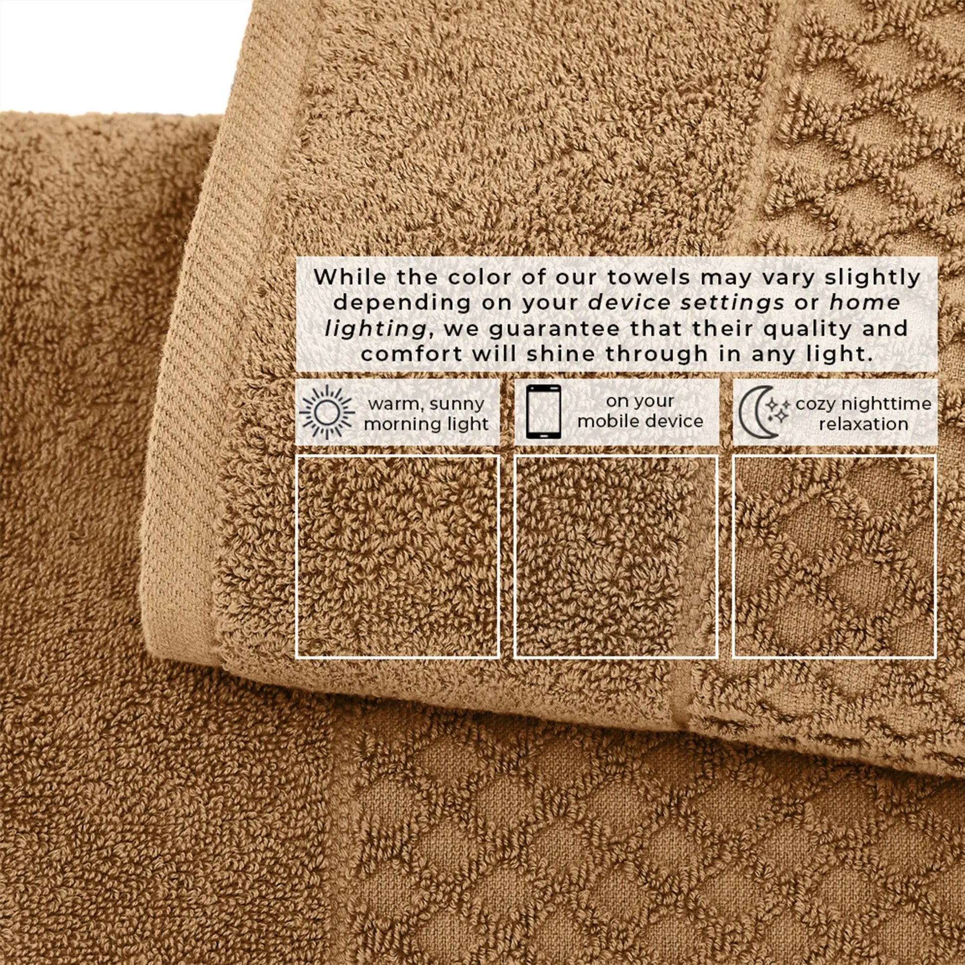 Cotton Diamond Waffle Weave Bath Towel Set - Grayson Collection from PriceLows™