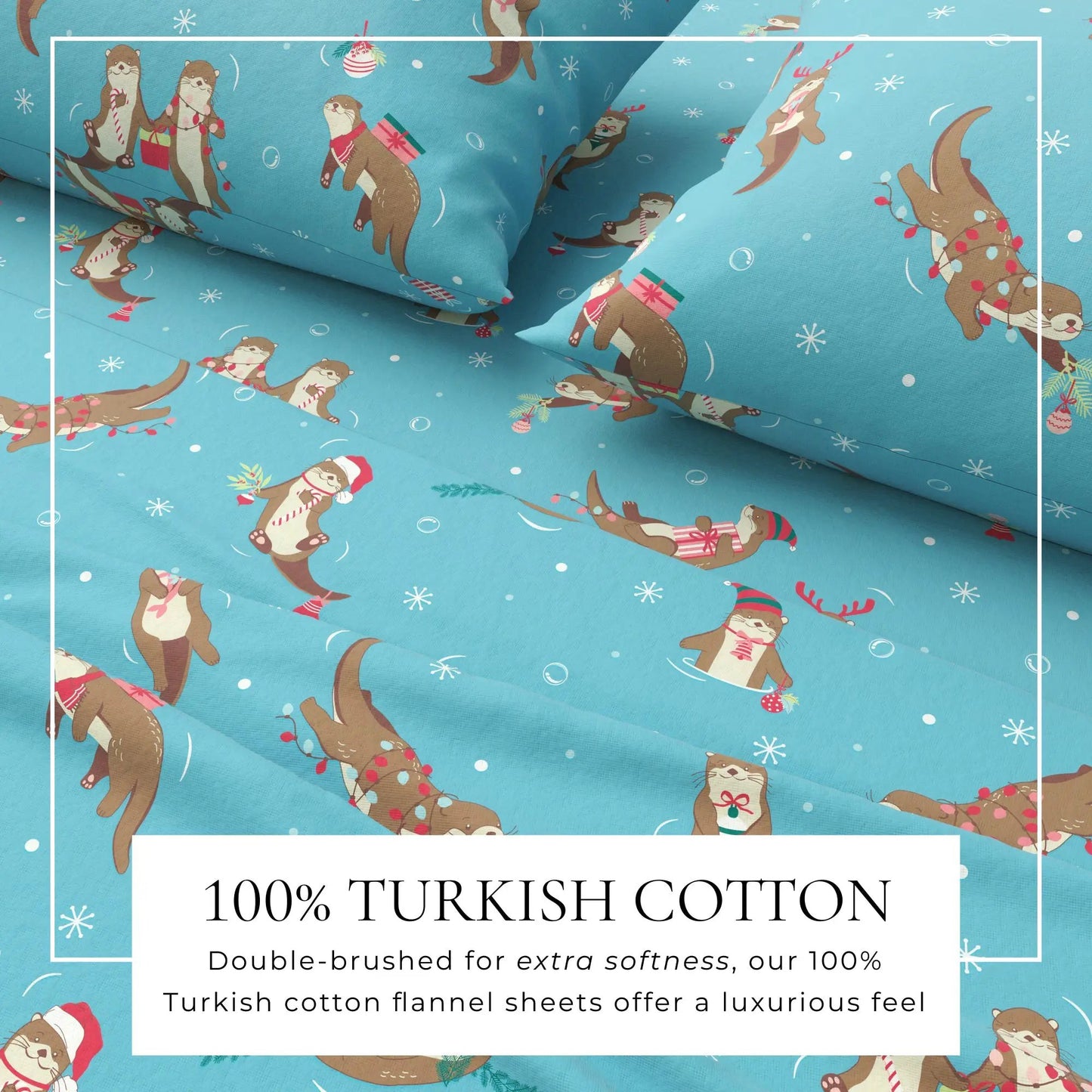 Turkish Cotton Christmas Flannel Sheet - Whittaker Collection from PriceLows™