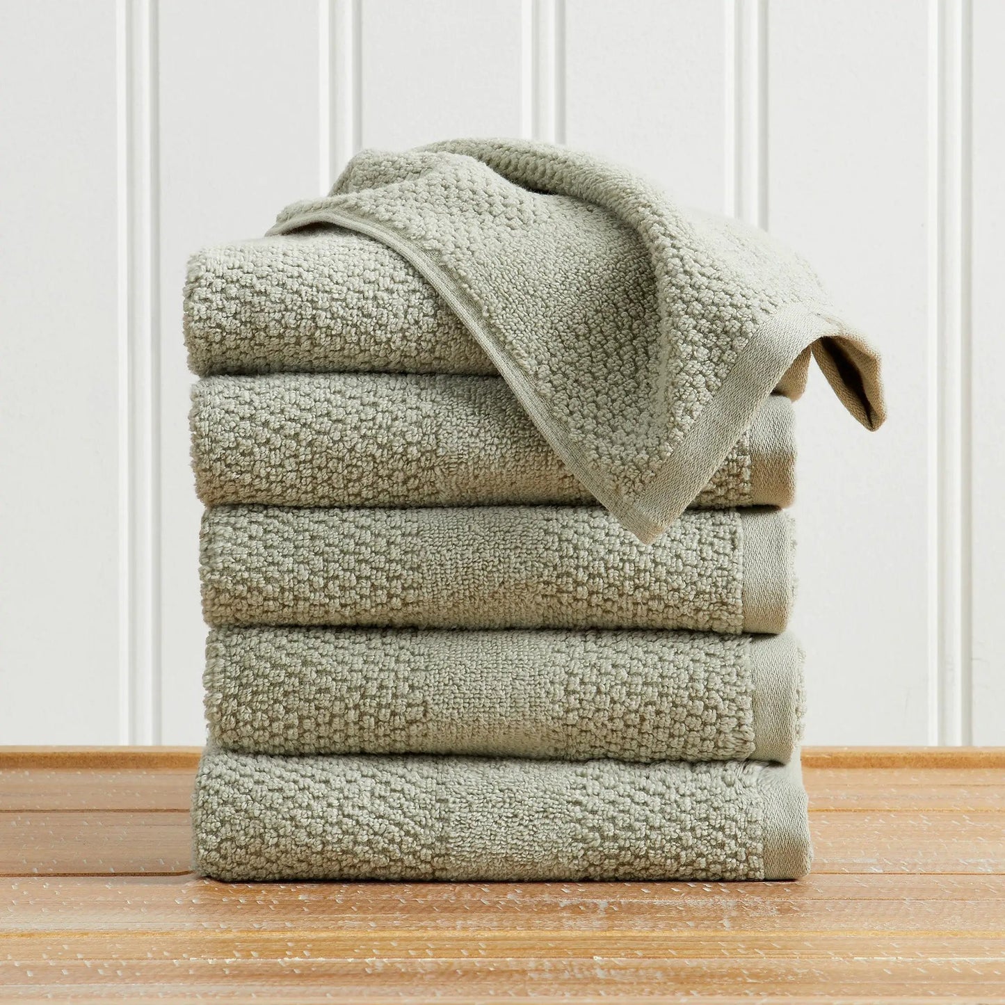 100% Cotton Woven Texture Bath Towel Set - Marbella Collection from PriceLows™