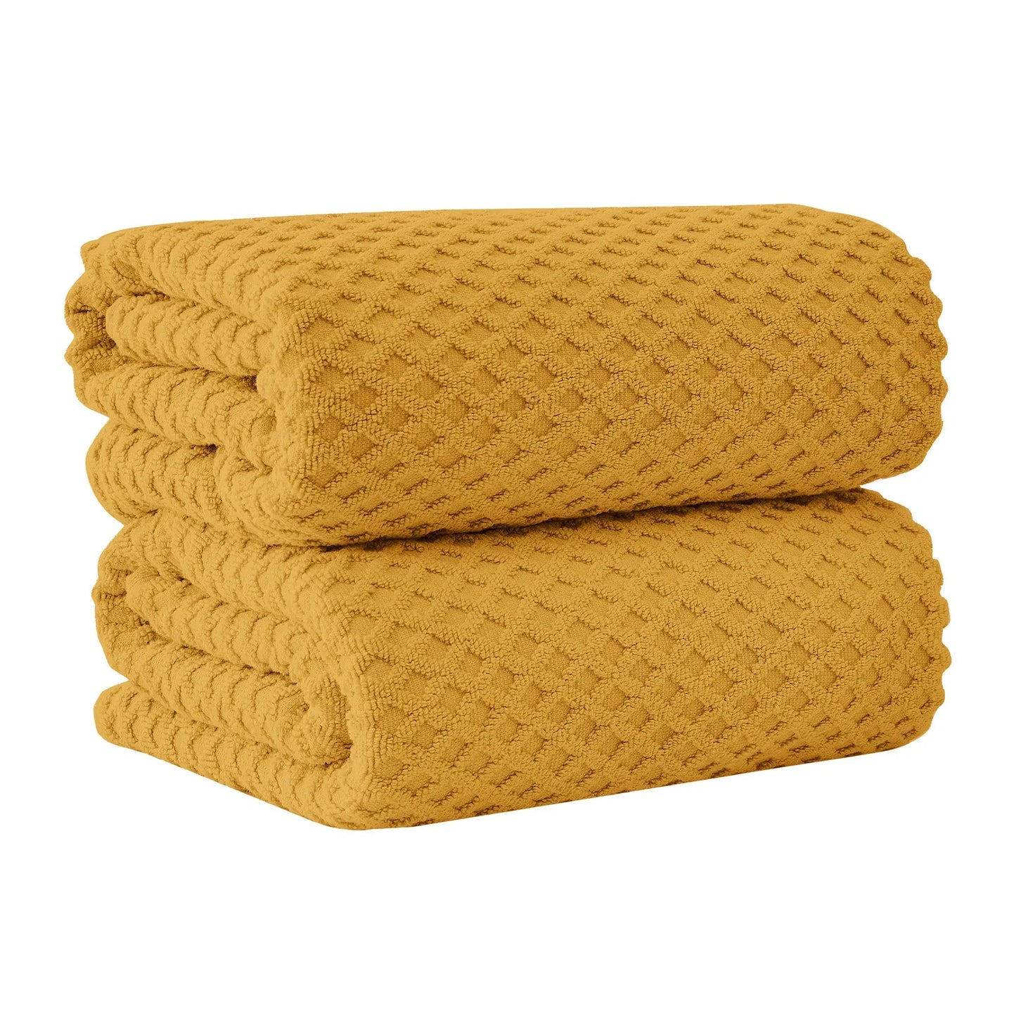 Cotton Diamond Waffle Weave Bath Towel Set - Grayson Collection from PriceLows™