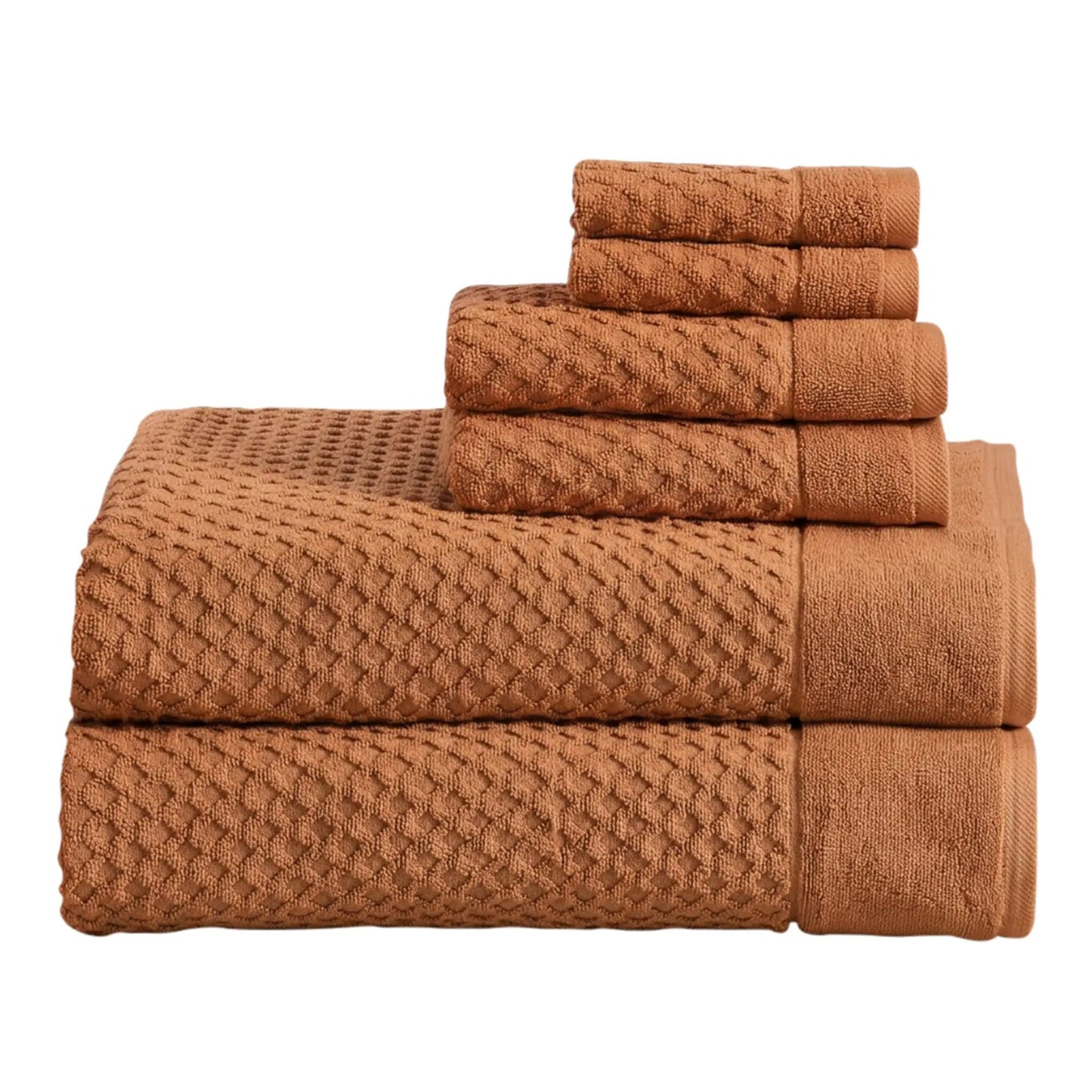 Cotton Diamond Waffle Weave Bath Towel Set - Grayson Collection from PriceLows™