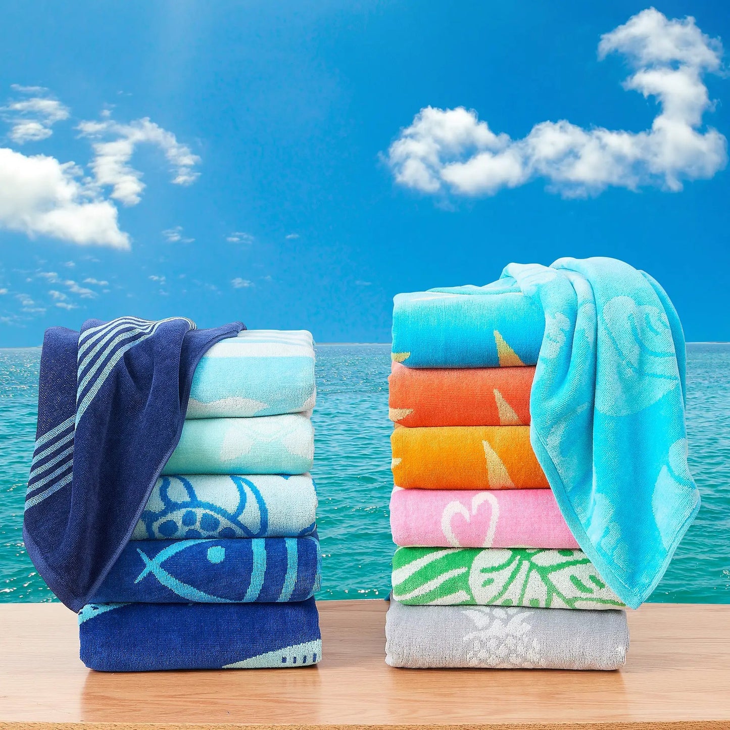 Cotton Velour Beach Towel - Maui Collection from PriceLows™