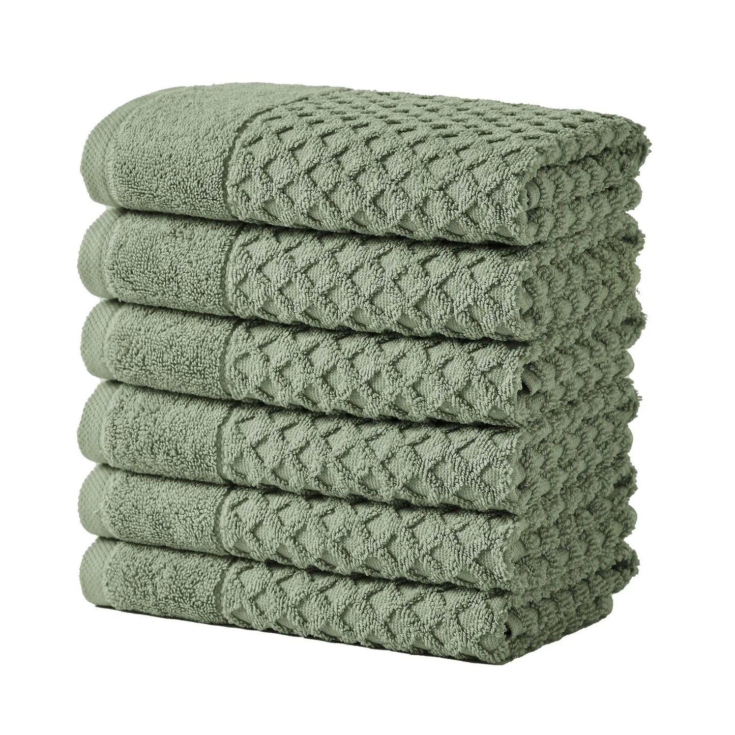Cotton Diamond Waffle Weave Bath Towel Set - Grayson Collection from PriceLows™