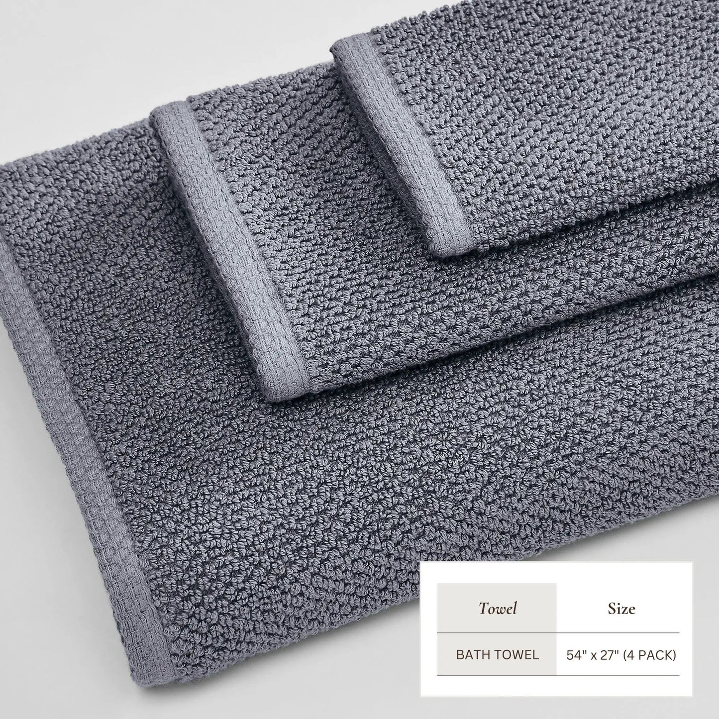 Cotton Textured Bath Towel Set - Acacia Collection from PriceLows™