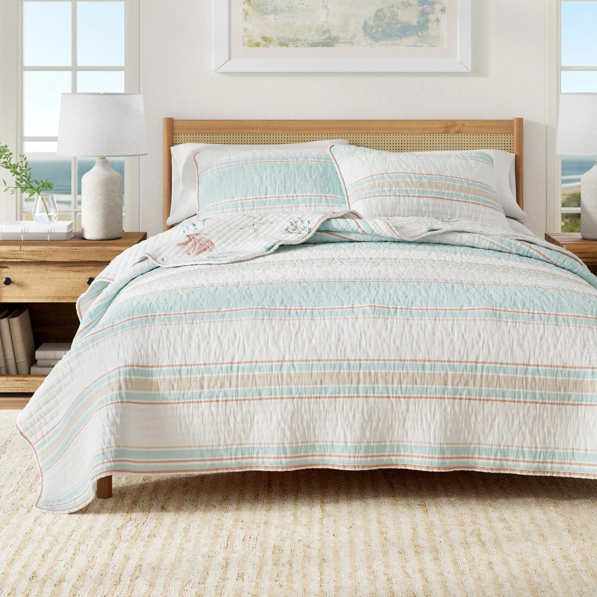Coastal Printed Cotton Quilt Set - St. Augustine Collection from PriceLows™