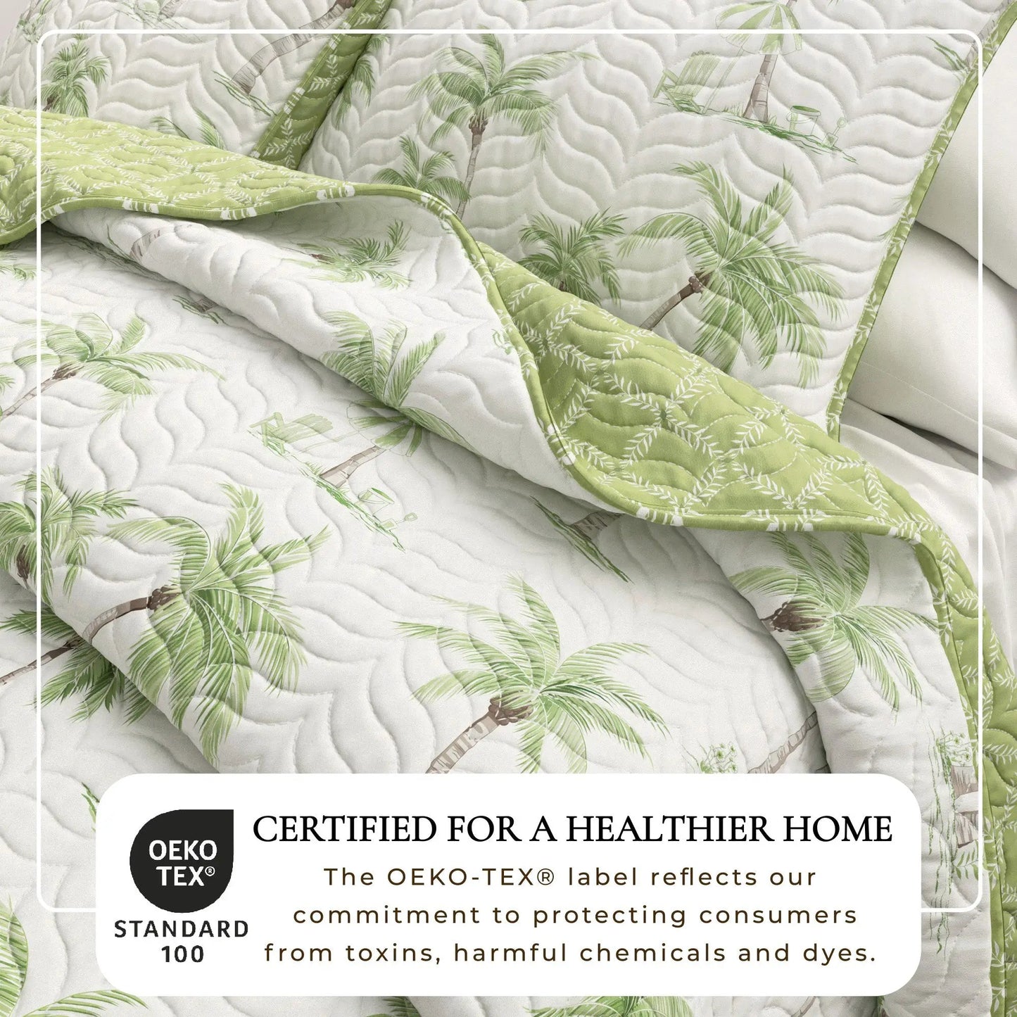 West Palm Trees Coastal Quilt Set - Coronado Collection from PriceLows™