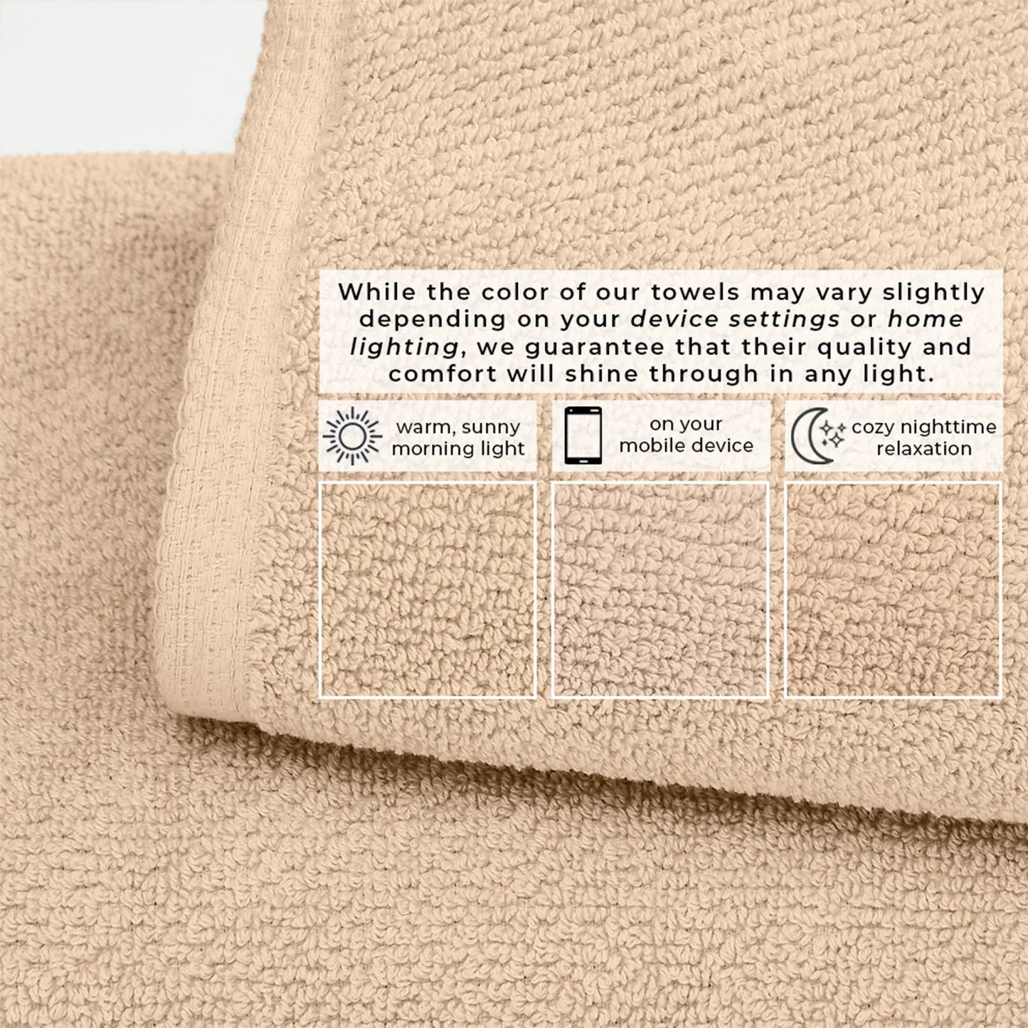 Cotton Textured Bath Towel Set - Acacia Collection from PriceLows™