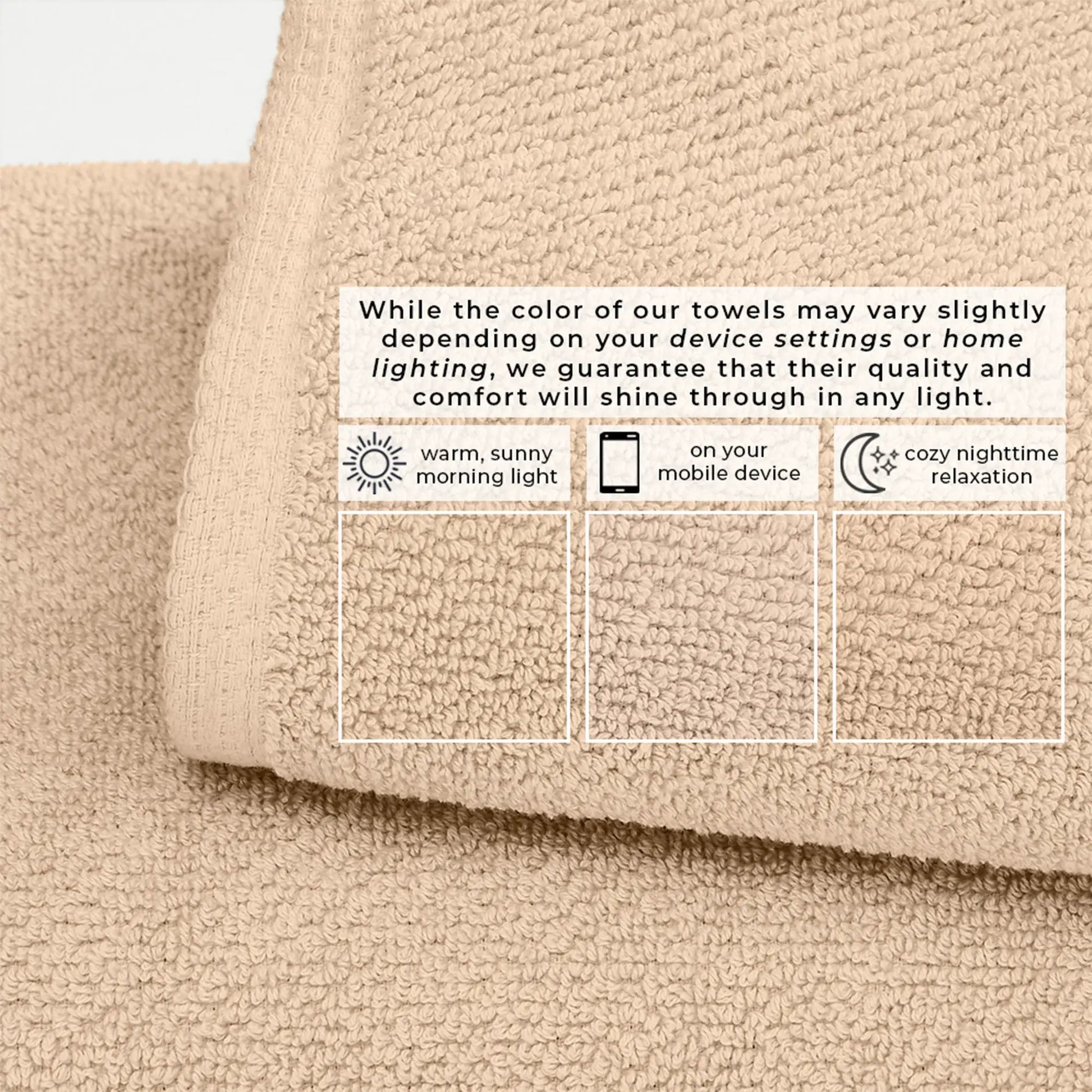 Cotton Textured Bath Towel Set - Acacia Collection from PriceLows™