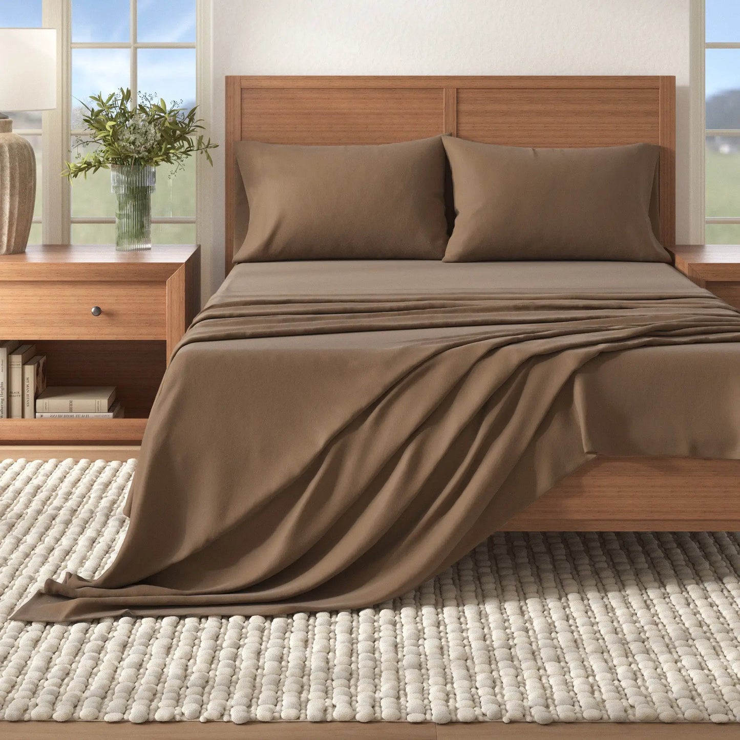 Cotton Solid Flannel Sheet - Nordic Collection from PriceLows™