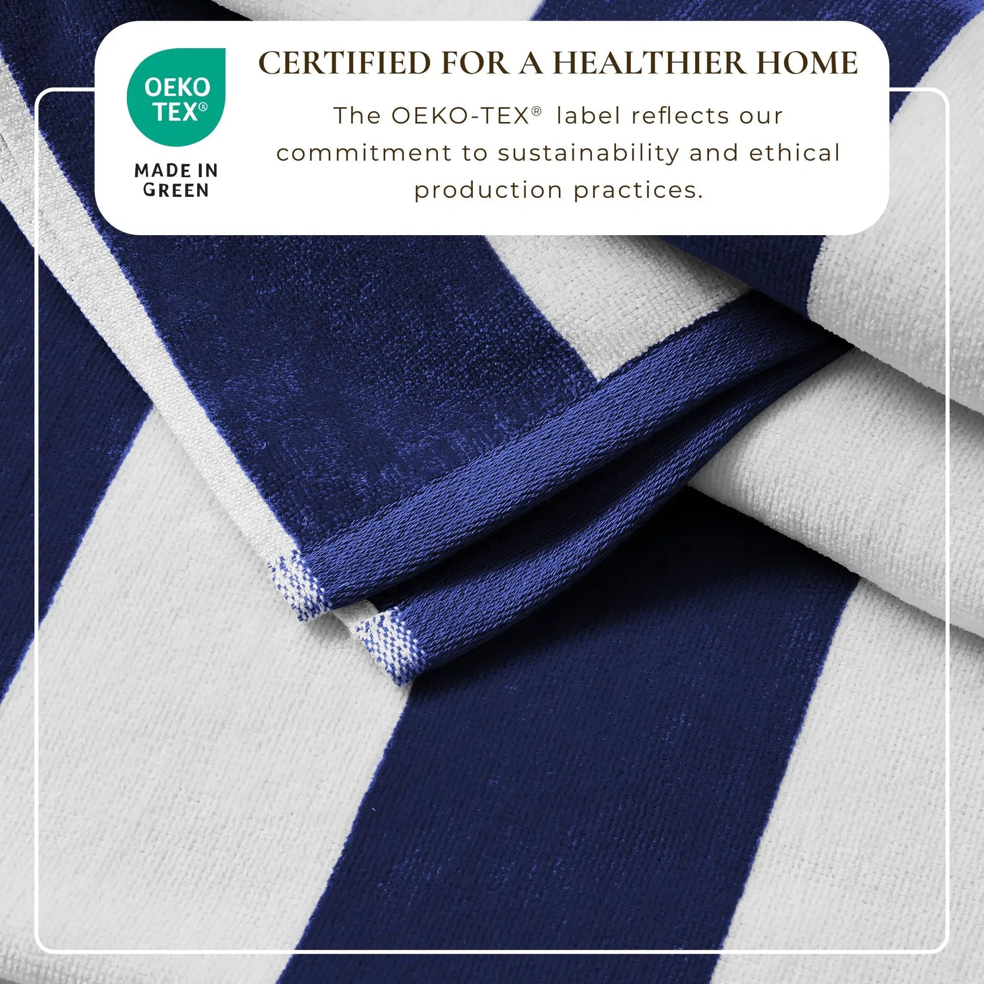 Cotton Velour Cabana Stripe Beach Towel - Novia Collection from PriceLows™