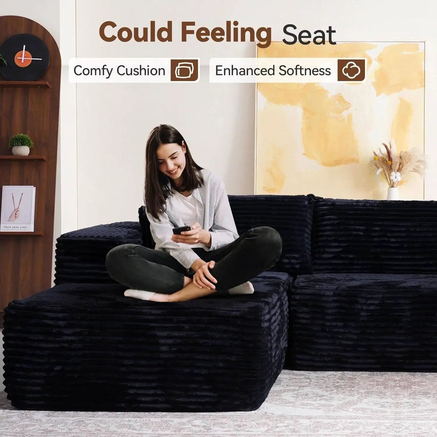 Versatile L Shaped Modular Couch for Living Room from PriceLows™