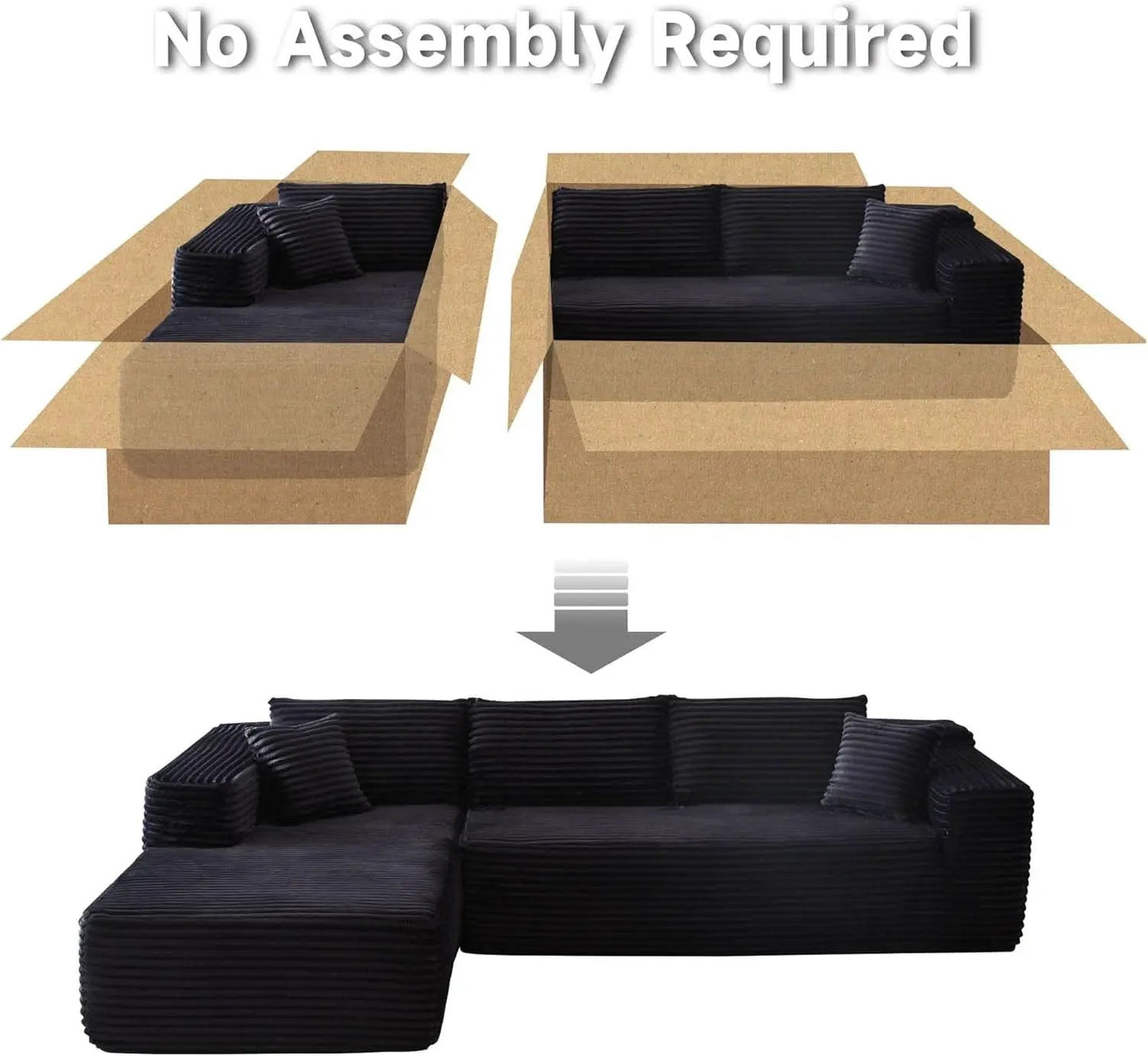 Versatile L Shaped Modular Couch for Living Room from PriceLows™