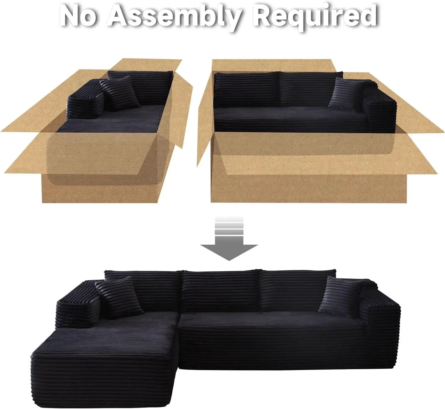 Versatile L Shaped Modular Couch for Living Room from PriceLows™