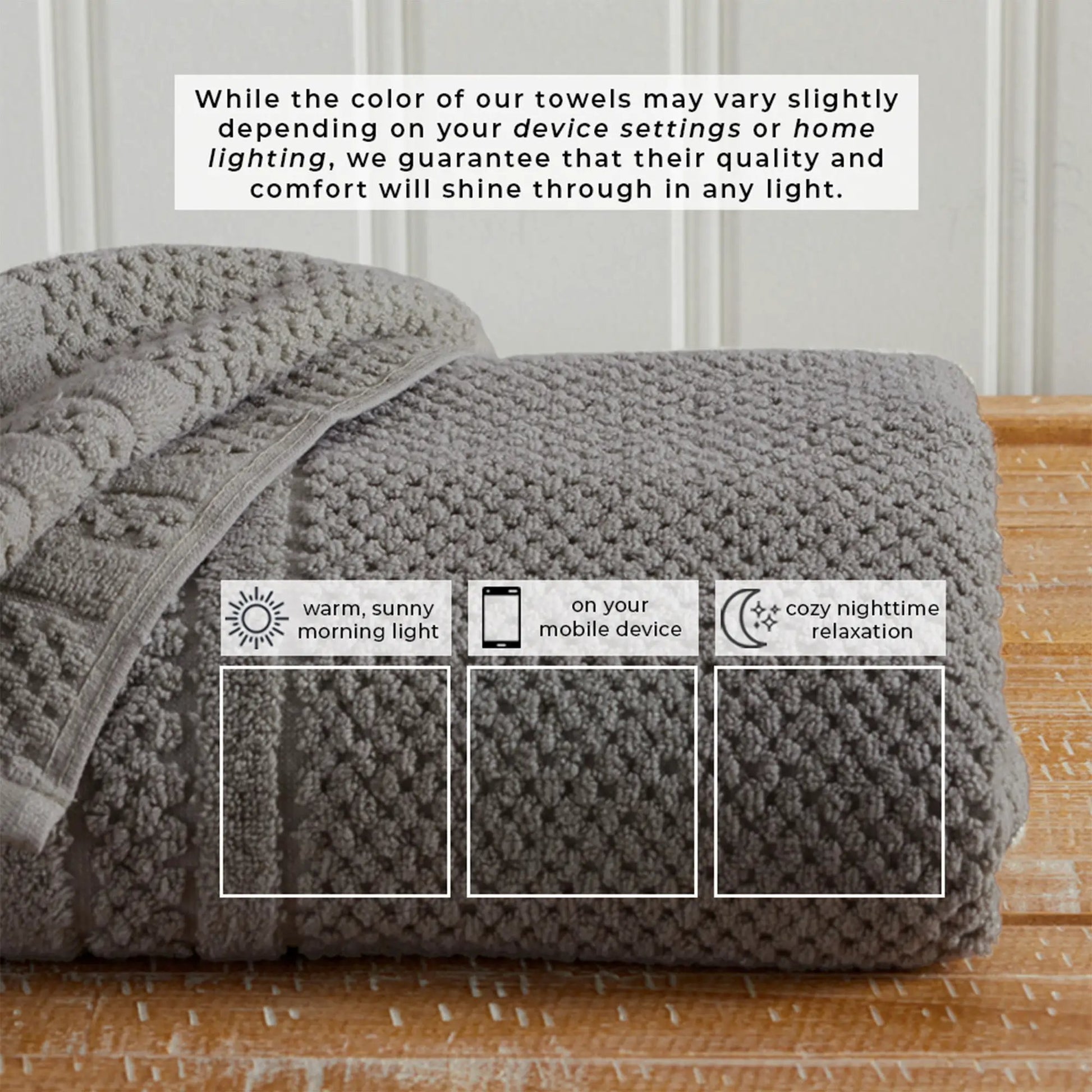 100% Cotton Checkered Jacquard Bath Towel Set - Giuliana Collection from PriceLows™