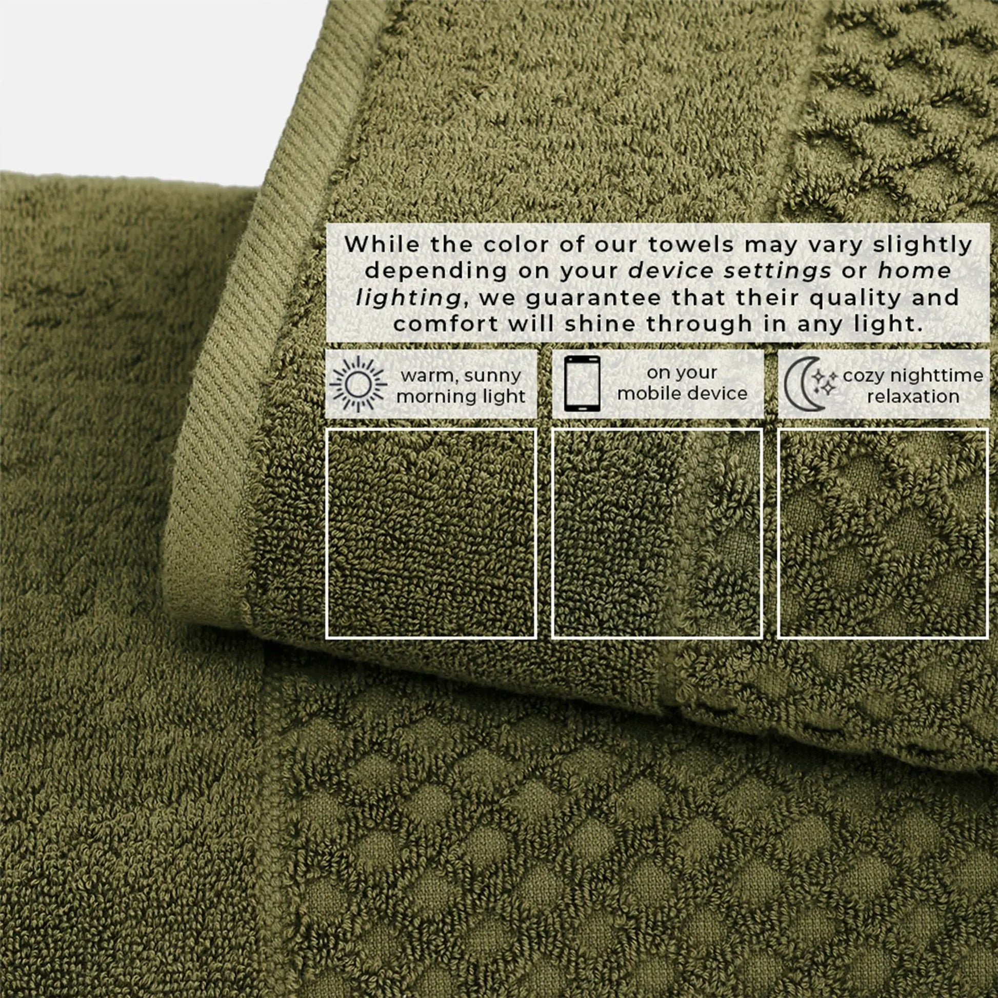Cotton Diamond Waffle Weave Bath Towel Set - Grayson Collection from PriceLows™